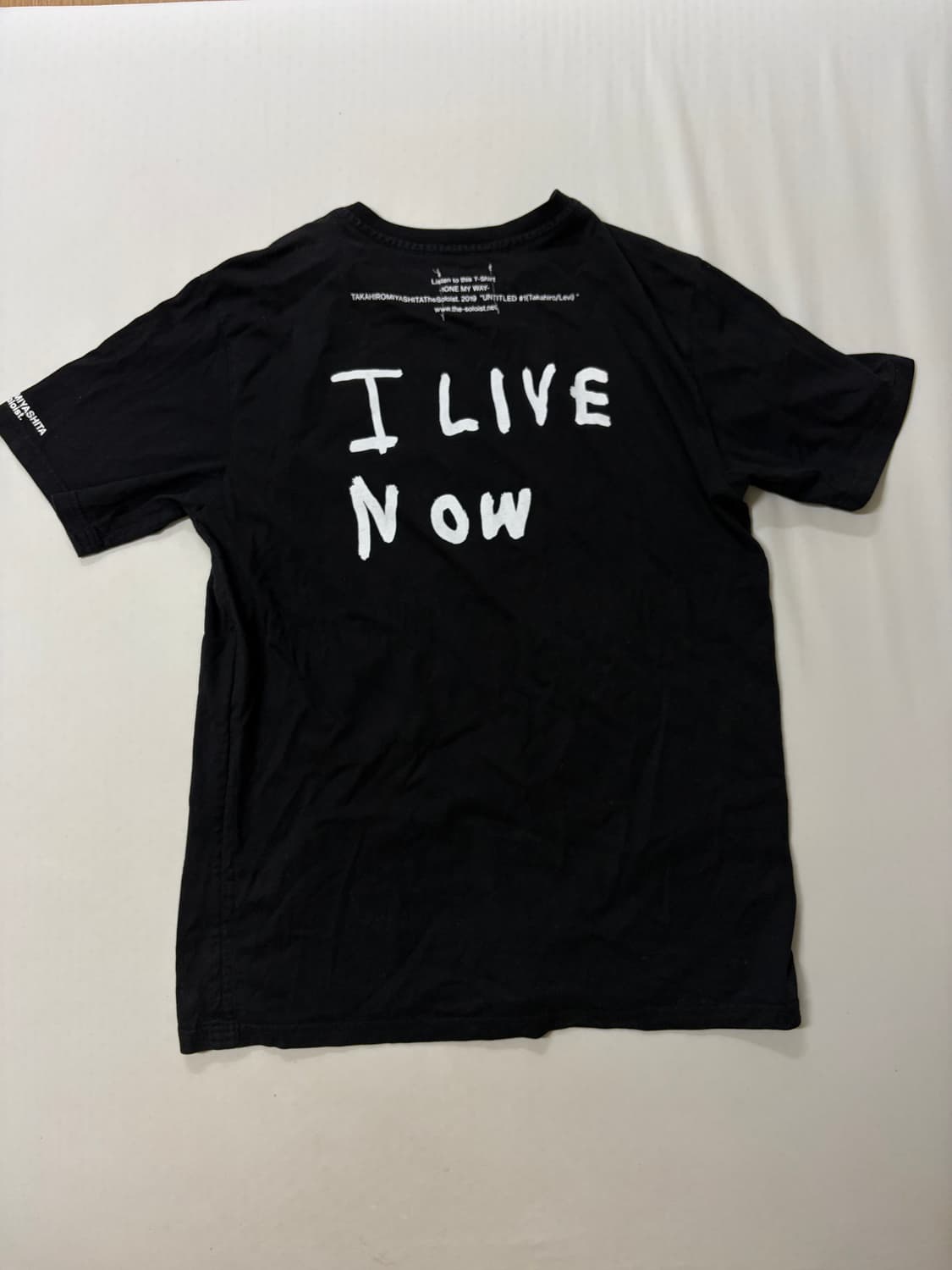 솔로이스트 19AW I LIVE NOW 티셔츠 상품이미지1