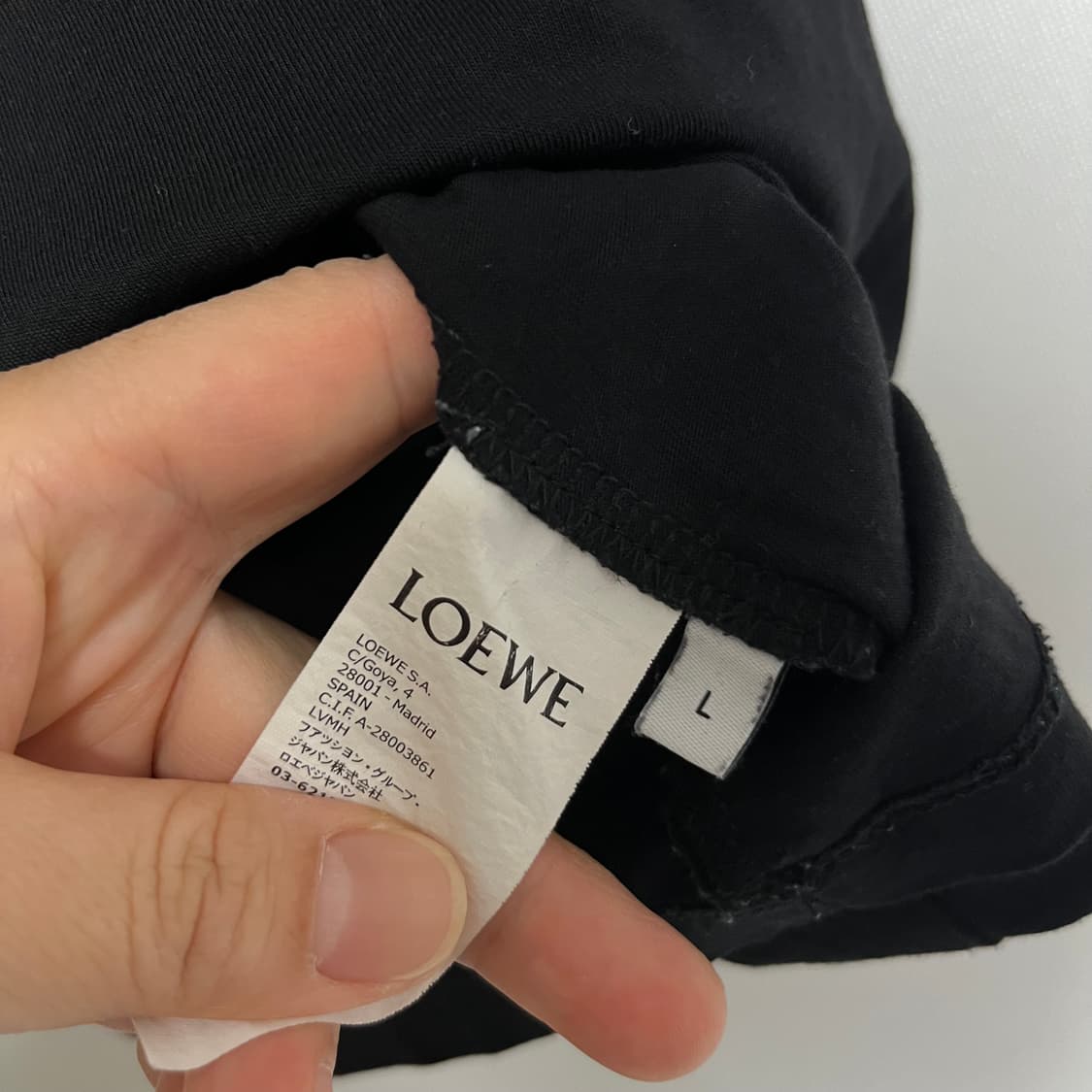 로에베 LOEWE 아나그램 자수 반팔 티셔츠 L  상품이미지3