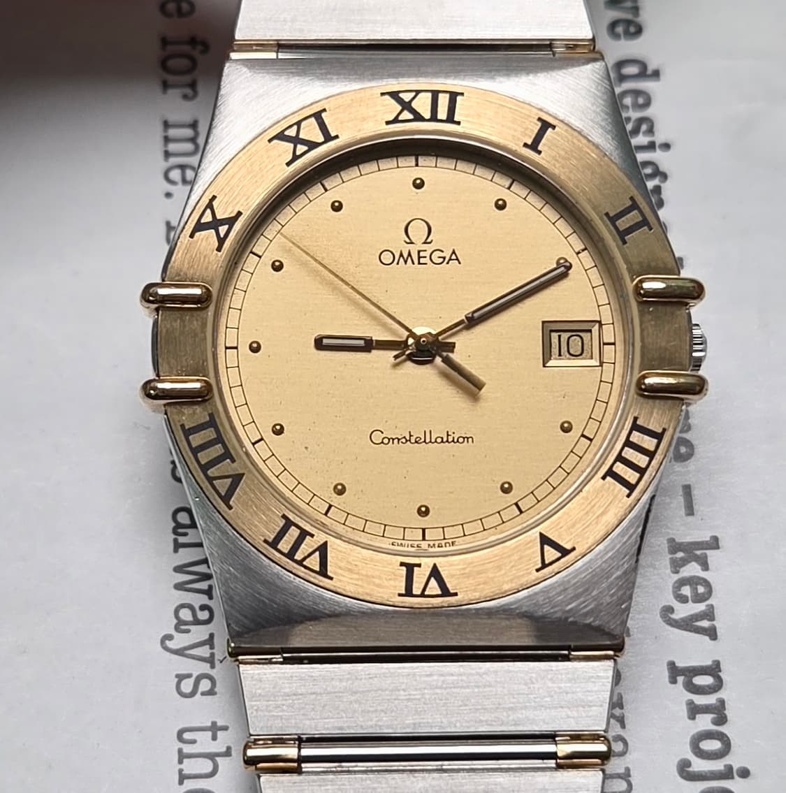 빈티지 오메가 컨스틸레이션 샴골판 골드콤비 하프바 쿼츠 브레이슬릿 ver 상품이미지1