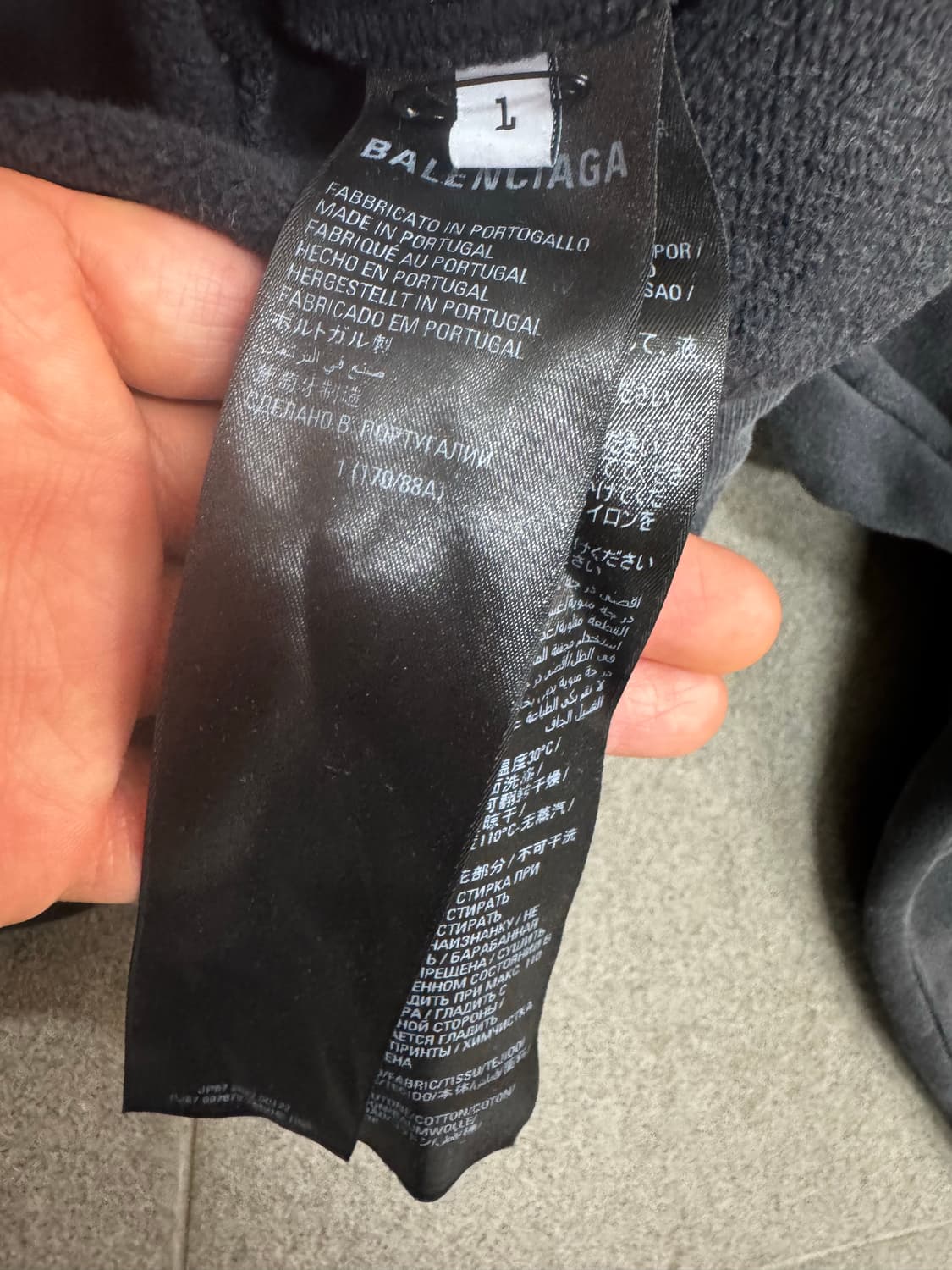 발렌시아가 로고 워싱 오버사이즈 후드 L 상품이미지8