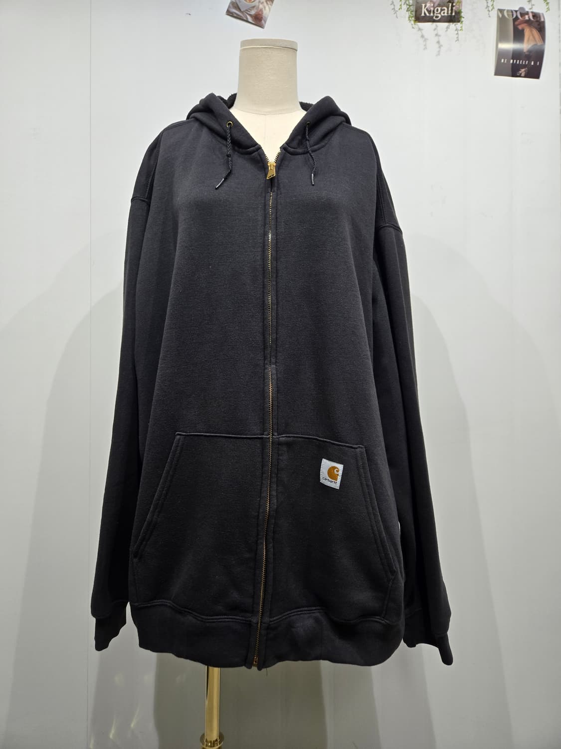 칼하트 블랙 후드 집업 상품이미지1