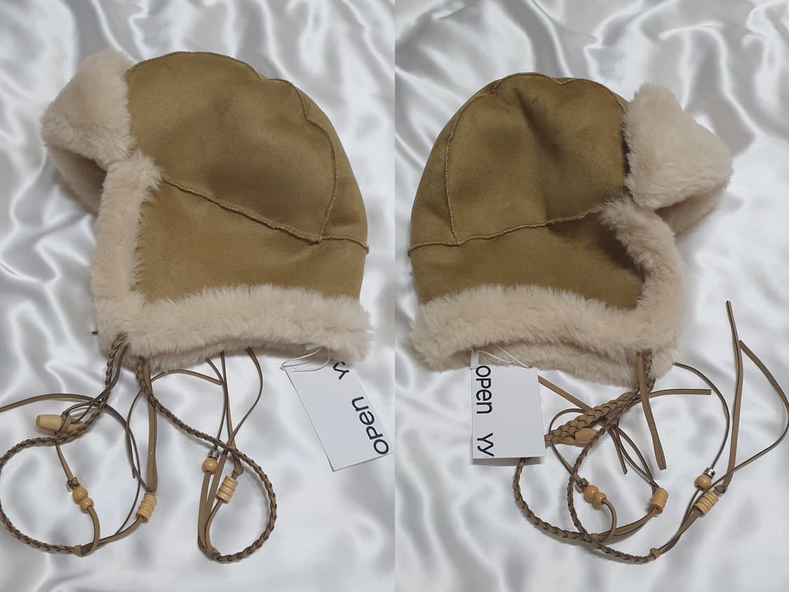 베이지 오픈와이와이 시어링 트래퍼햇 트루퍼햇  상품이미지7