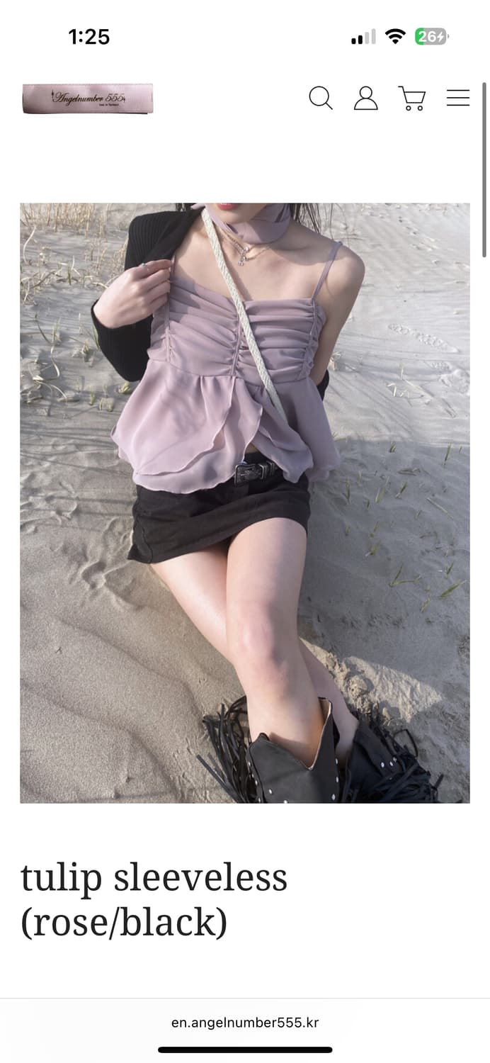 엔젤넘버555 튤립 슬리브리스 새상품 택있음 상품이미지1