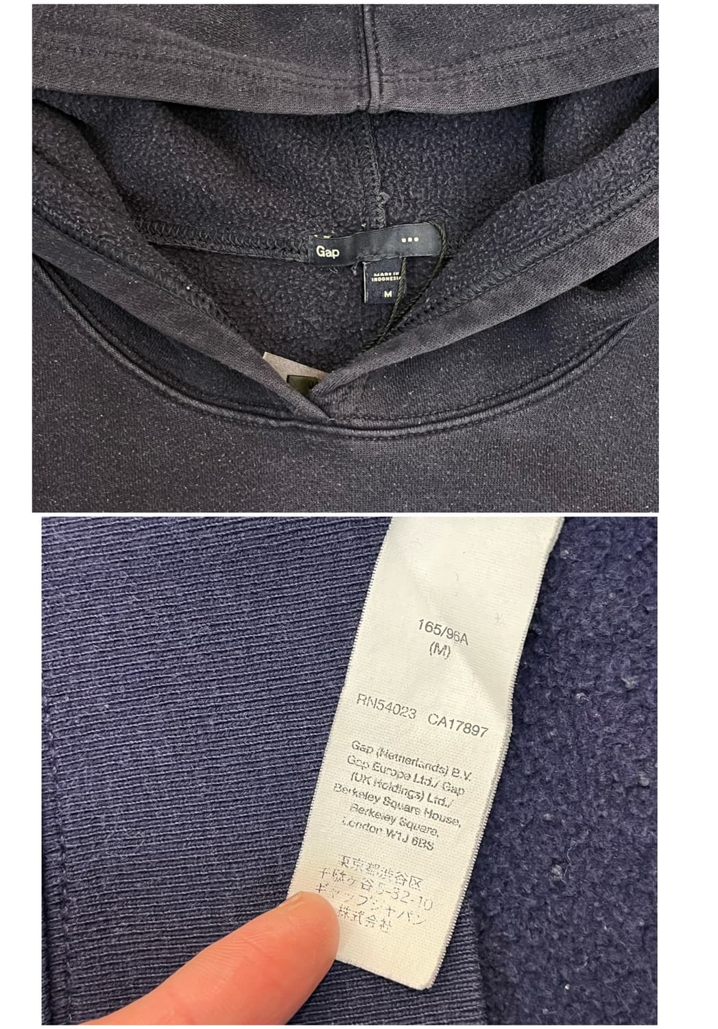 갭 후드티 네이비 M #csz3156 상품이미지4