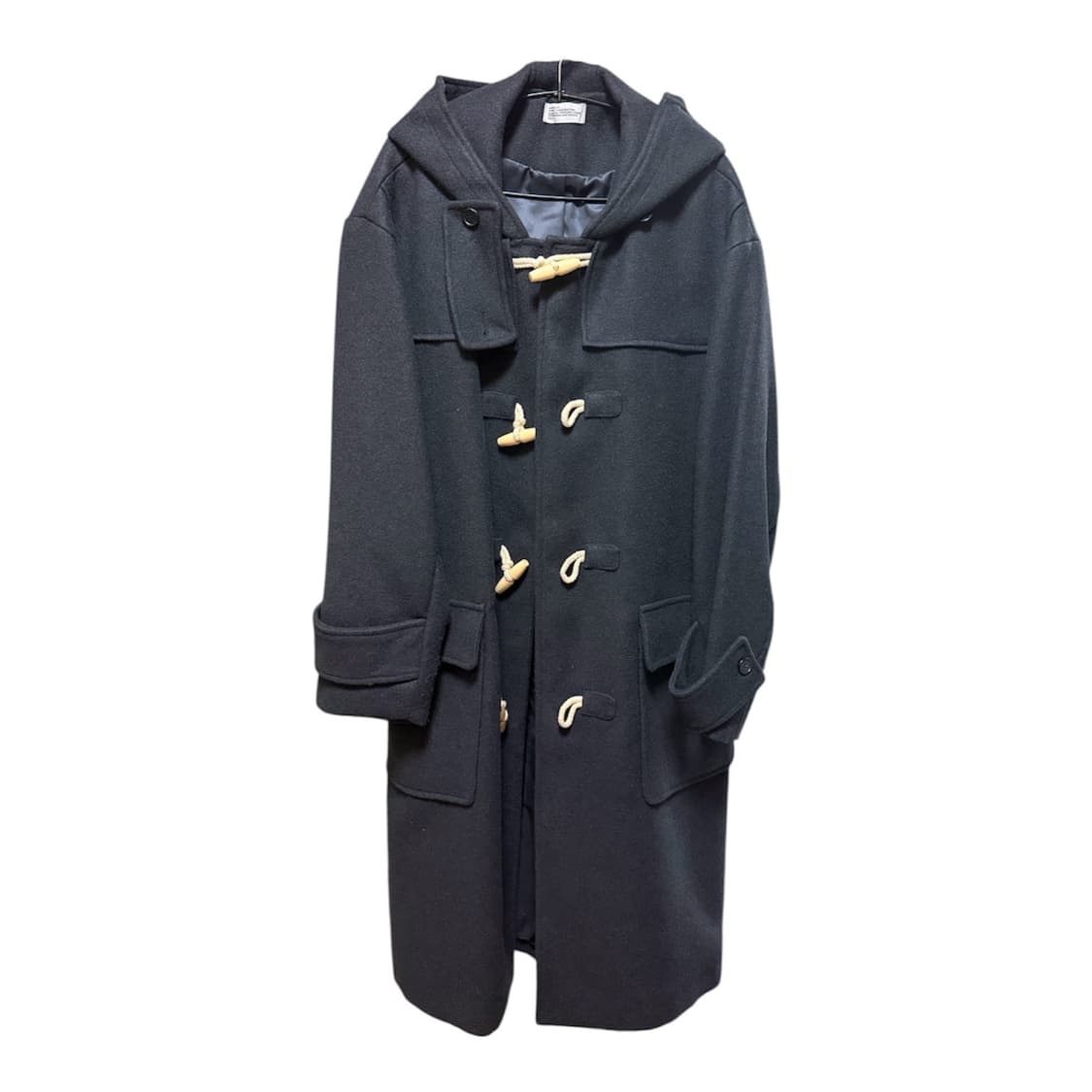 파르티멘토 오버사이즈 멜톤 더플 롱 코트 네이비 상품이미지3