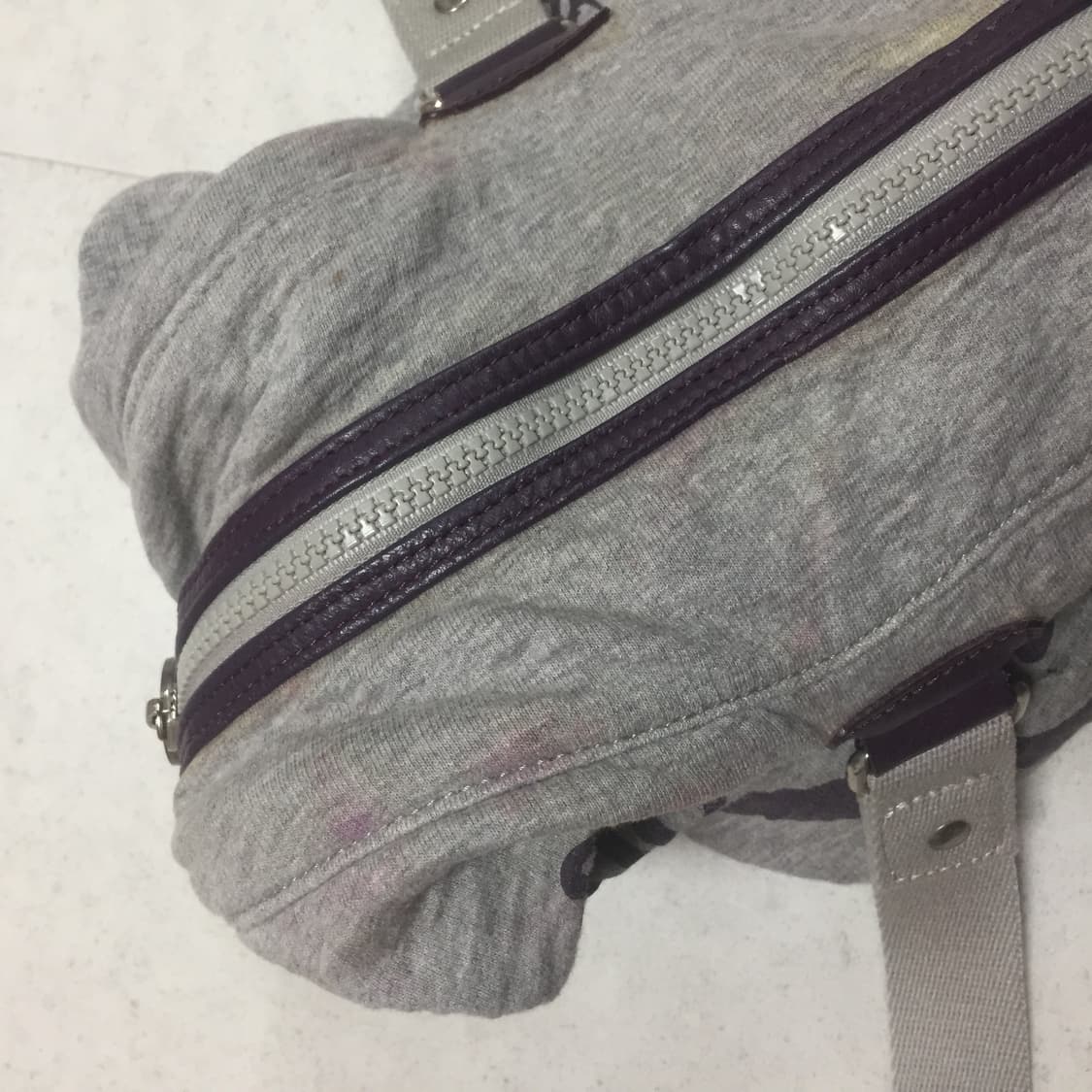 빈티지 히스테릭글래머 버클 디자인 멜란지그레이 퍼플 숄더백 가방 상품이미지8