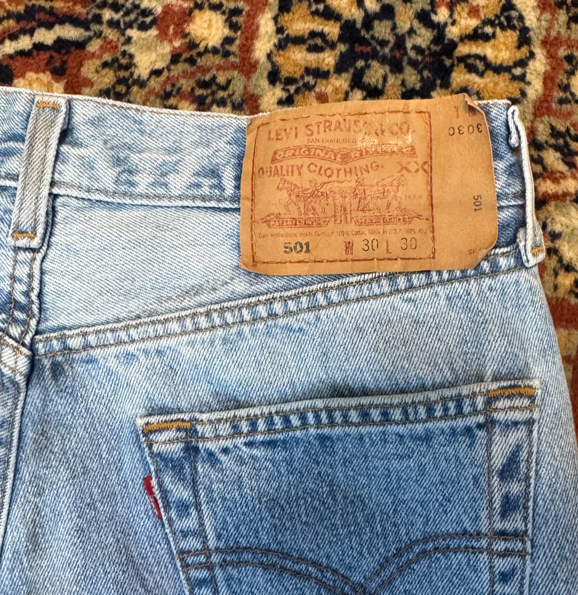 90s usa 빈티지 리바이스 501 데님 30(29~30) (572) 상품이미지3
