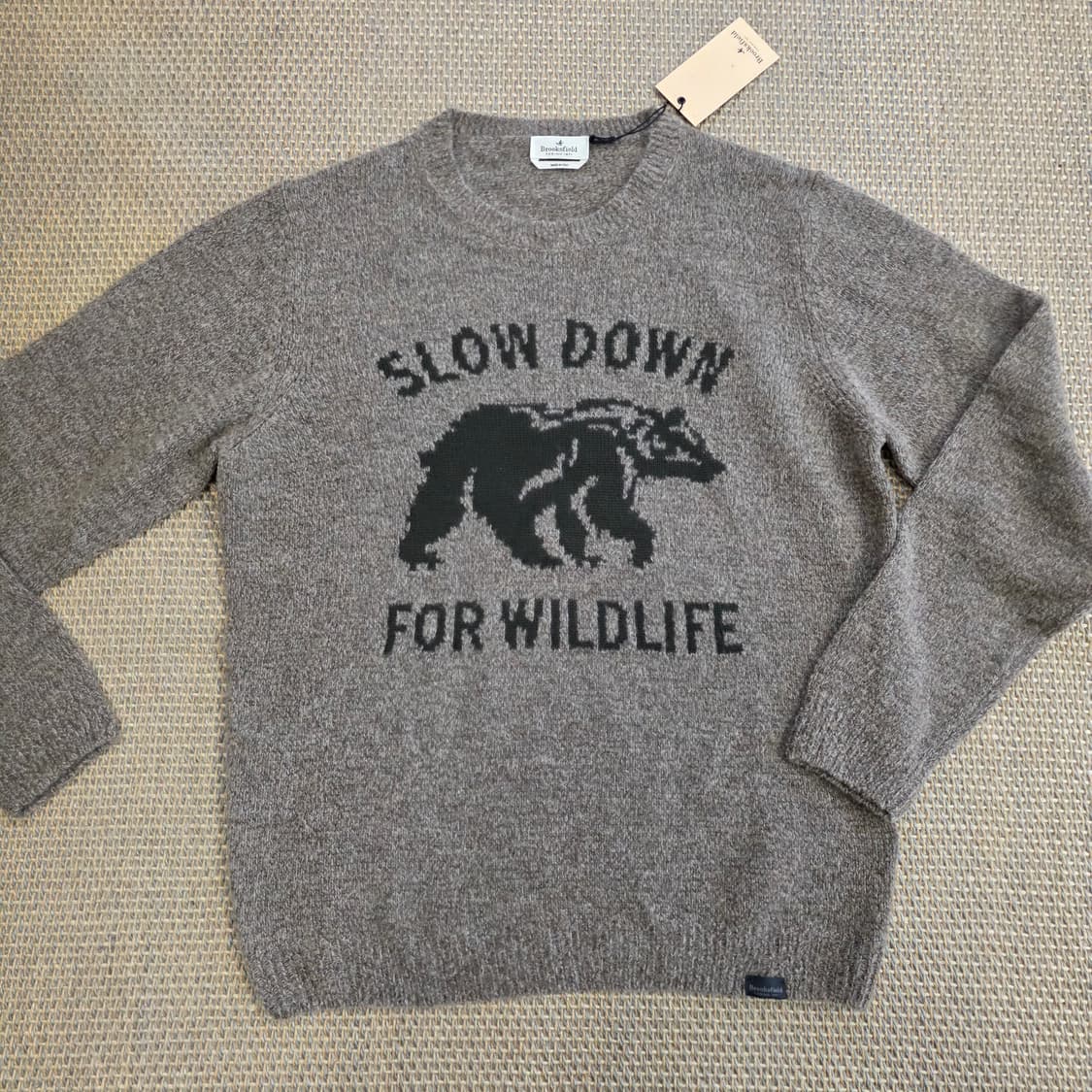 1971 브룩스필드 이탈리안 최고급 오트밀 크루넥 니트 스웨터 상품이미지1