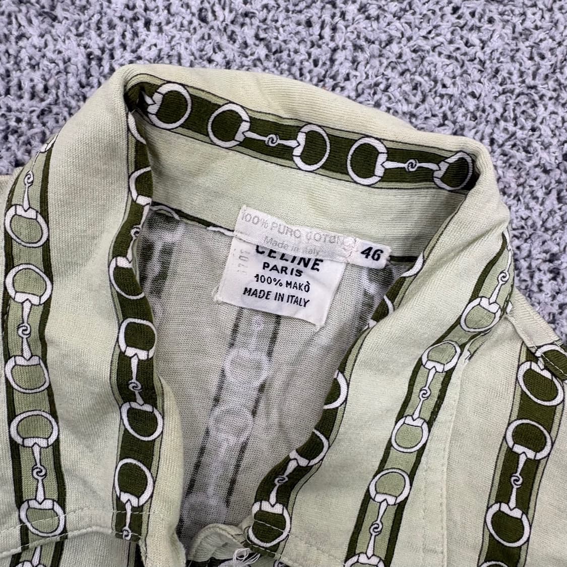 46 셀린느 90'S 체인패턴 반팔 셔츠 0415J 상품이미지2