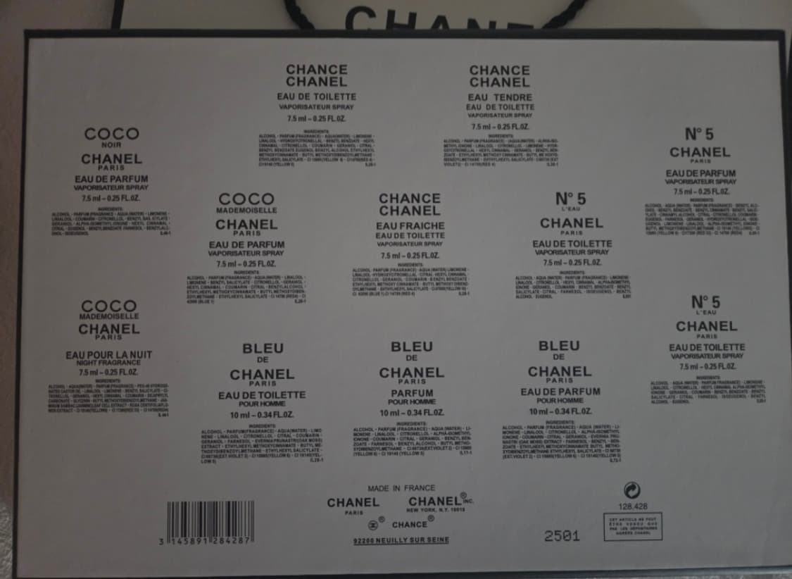 샤넬 12종 향수 기프트세트 +쇼핑백 새상품 상품이미지3