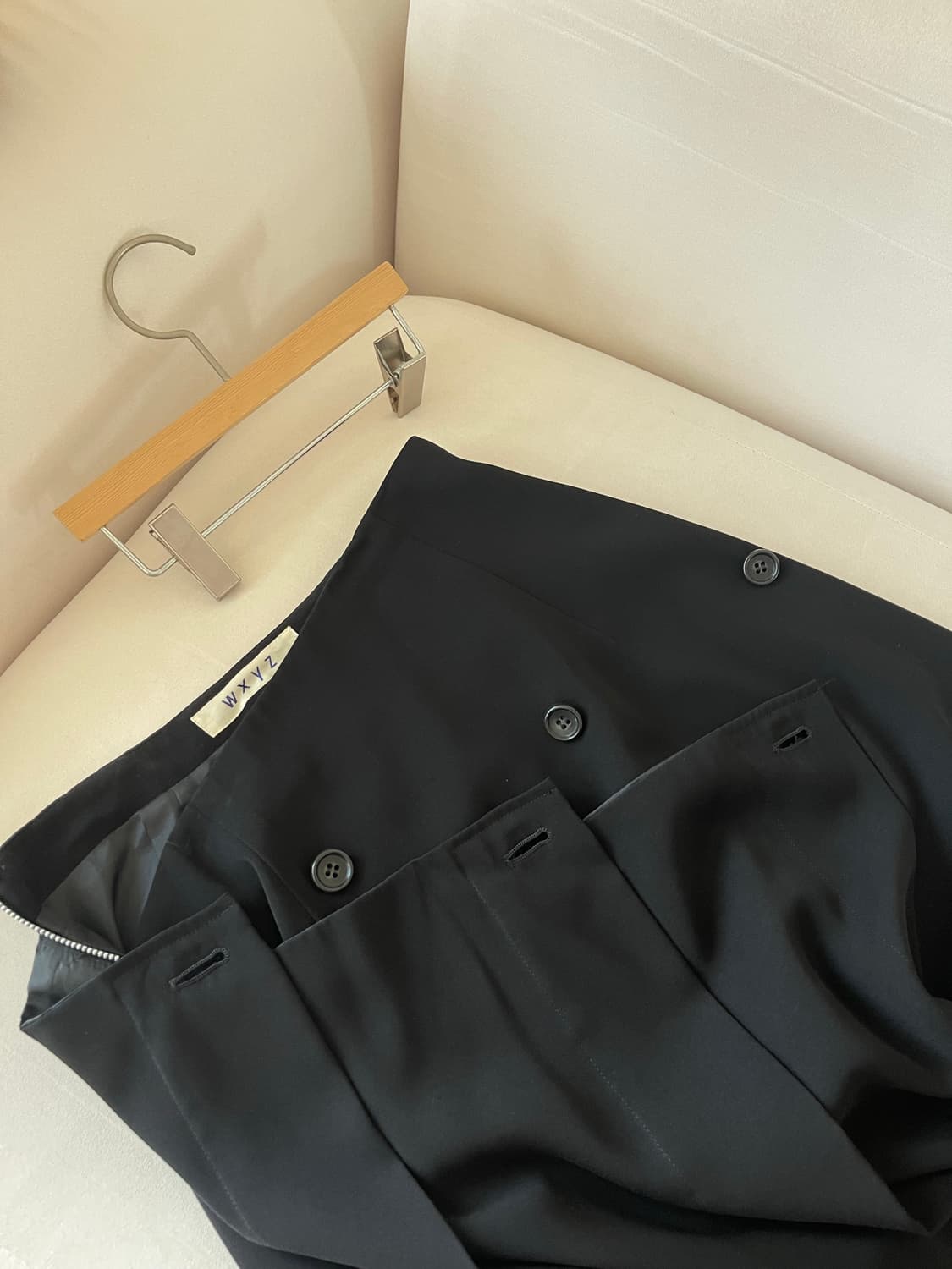 요지 야마모토 Wxyz 블랙 드레이프 스커트 상품이미지1