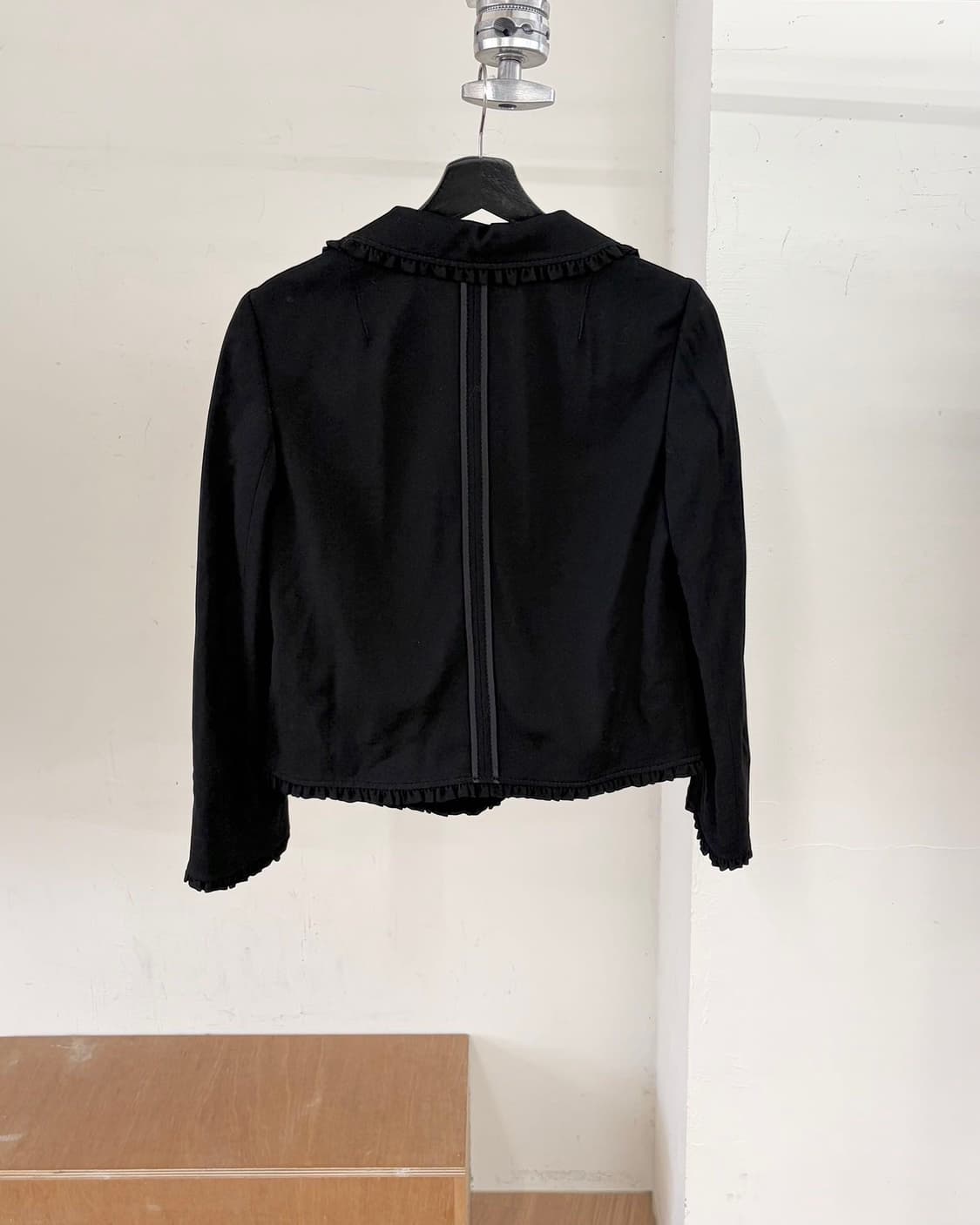 돌체앤가바나 블랙 프릴 그런지 울 블레이저 자켓  상품이미지6