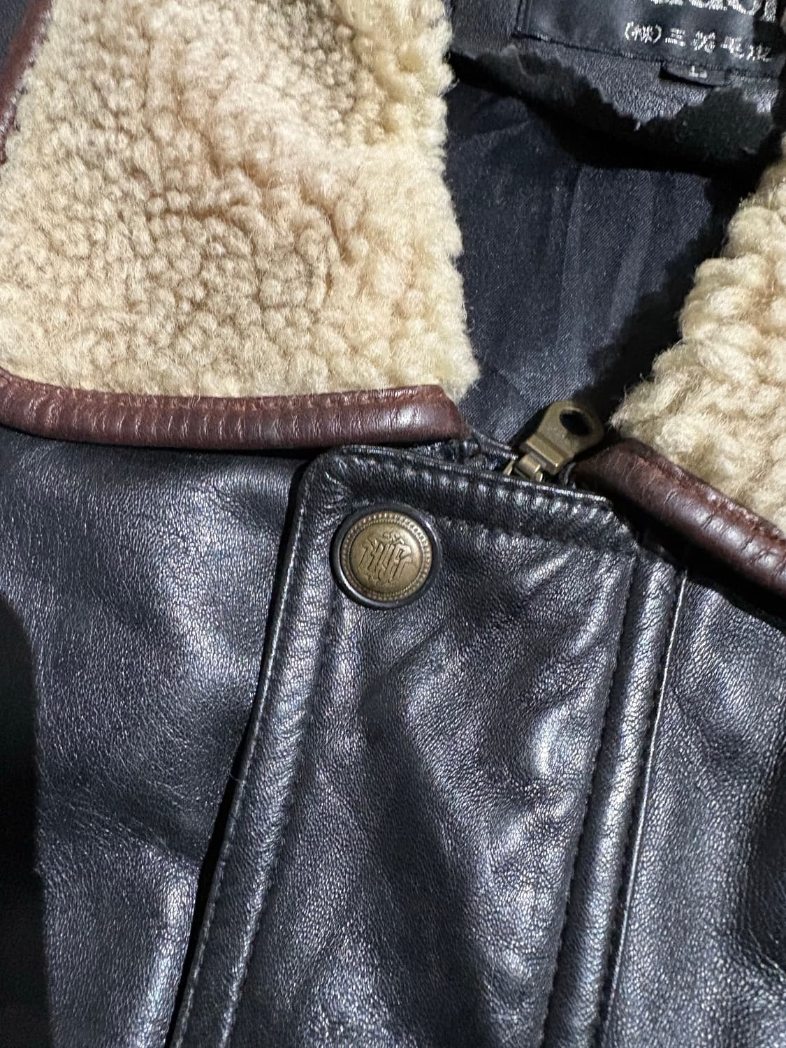 빈티지 양가죽100% 레더코트자켓 상품이미지4