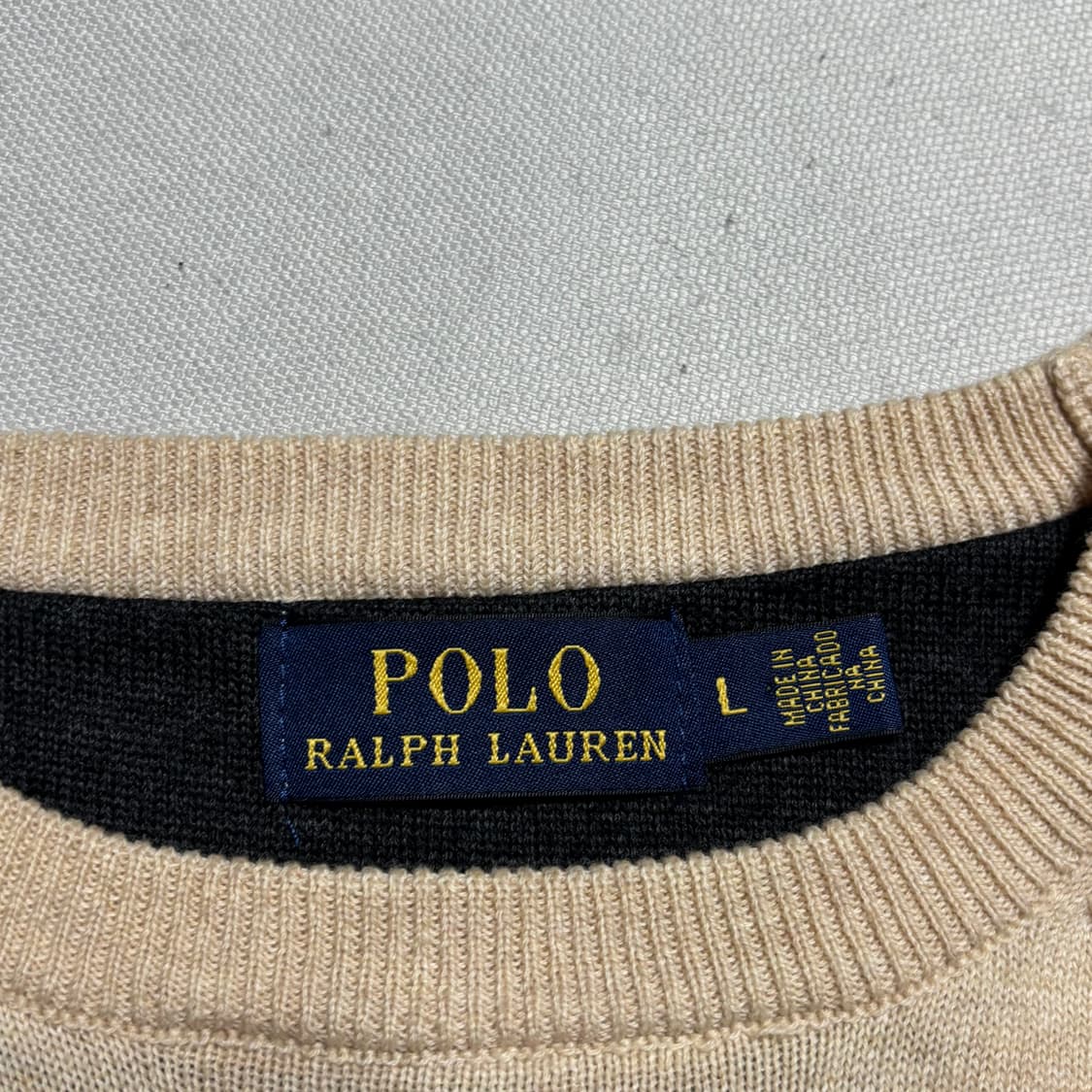 L 폴로랄프로렌 베이지 코튼 니트 상품이미지4