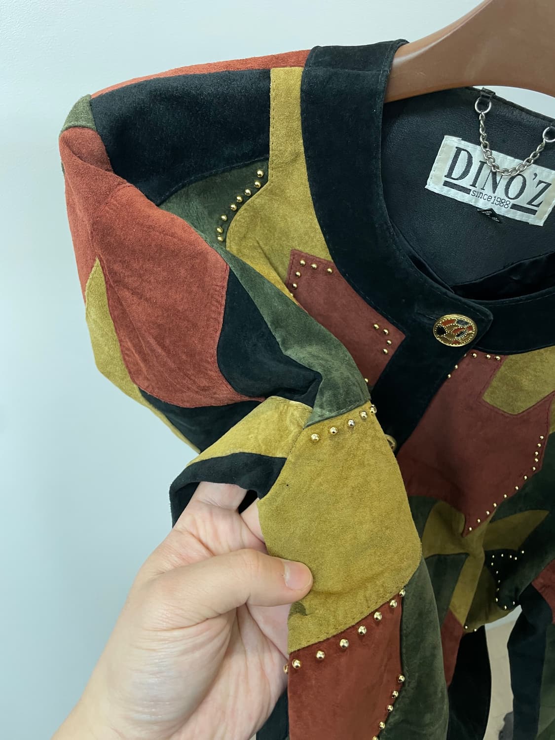 (38) Dino'z 빈티지 패치워크 레더 자켓 상품이미지8