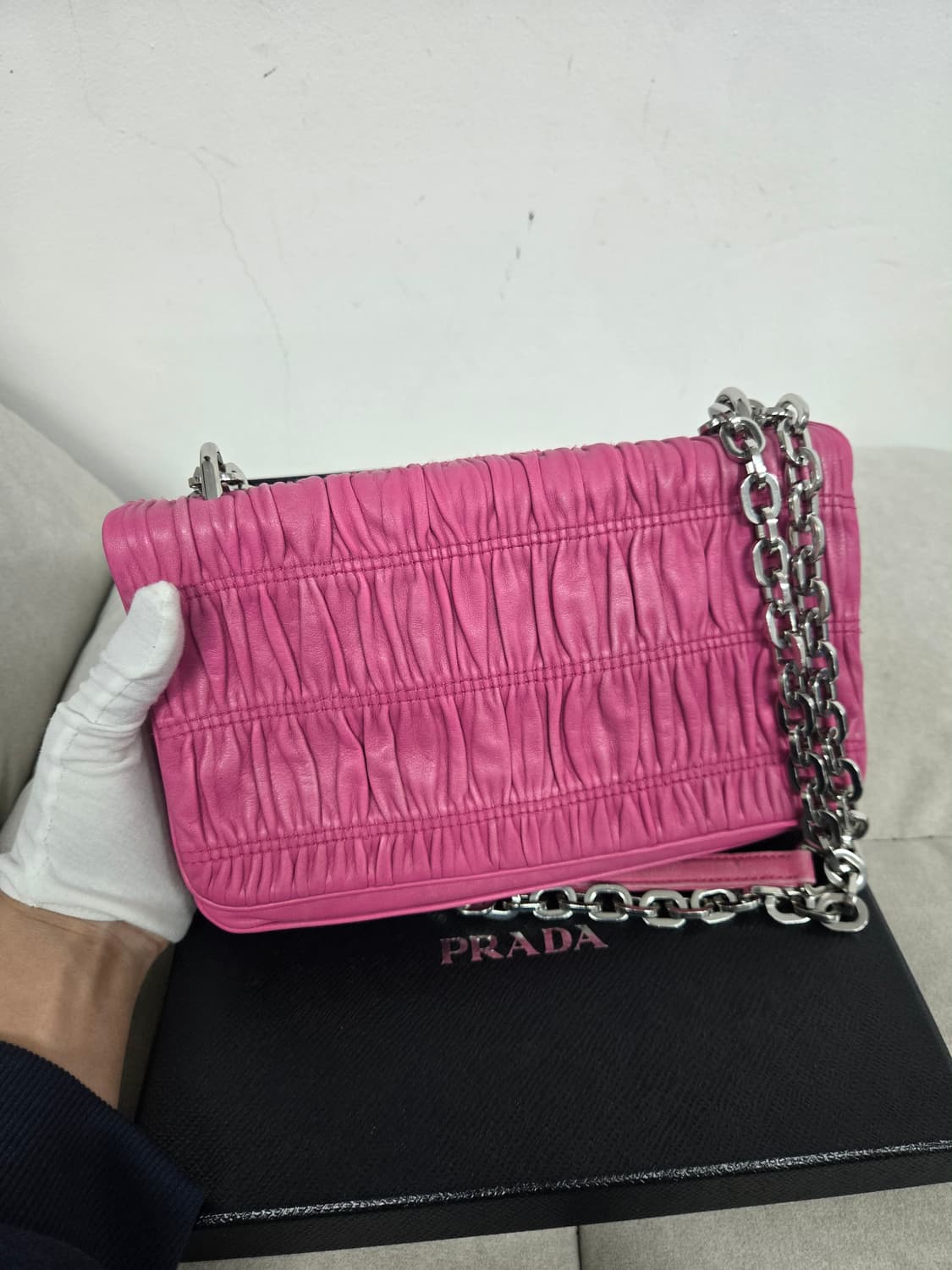 [보증서 정품]프라다 고프레 숄더백 상품이미지4