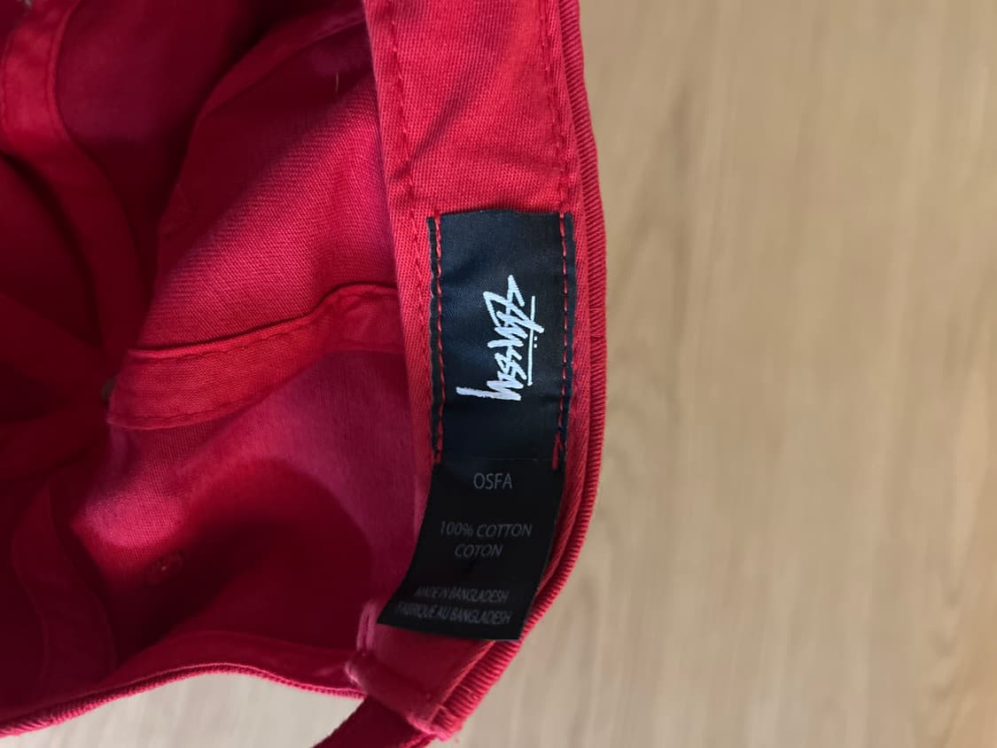 Stussy 레드 로고 볼캡 상품이미지4