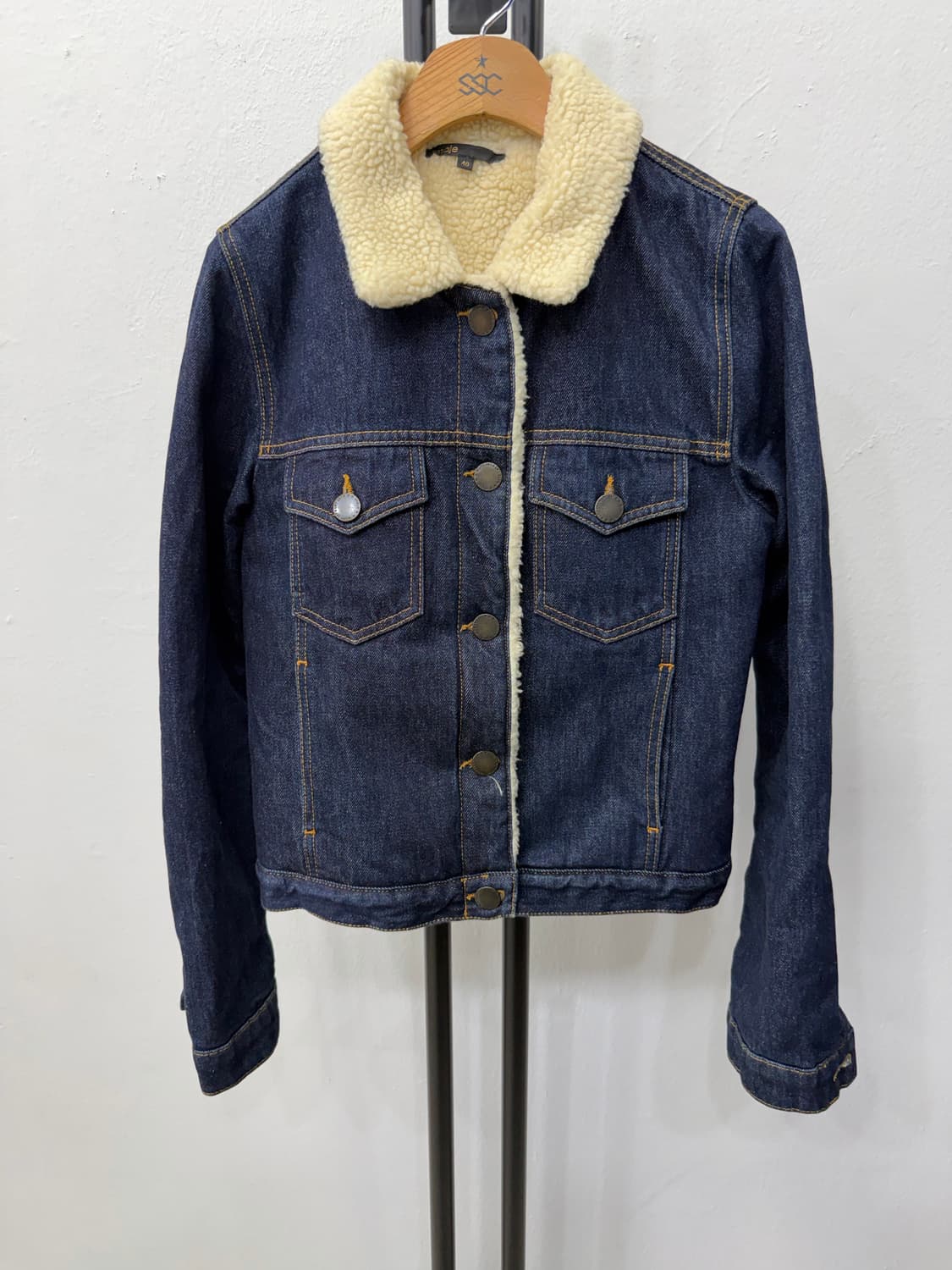 정품) 마쥬 여성 양털 데님 청자켓 40 상품이미지1