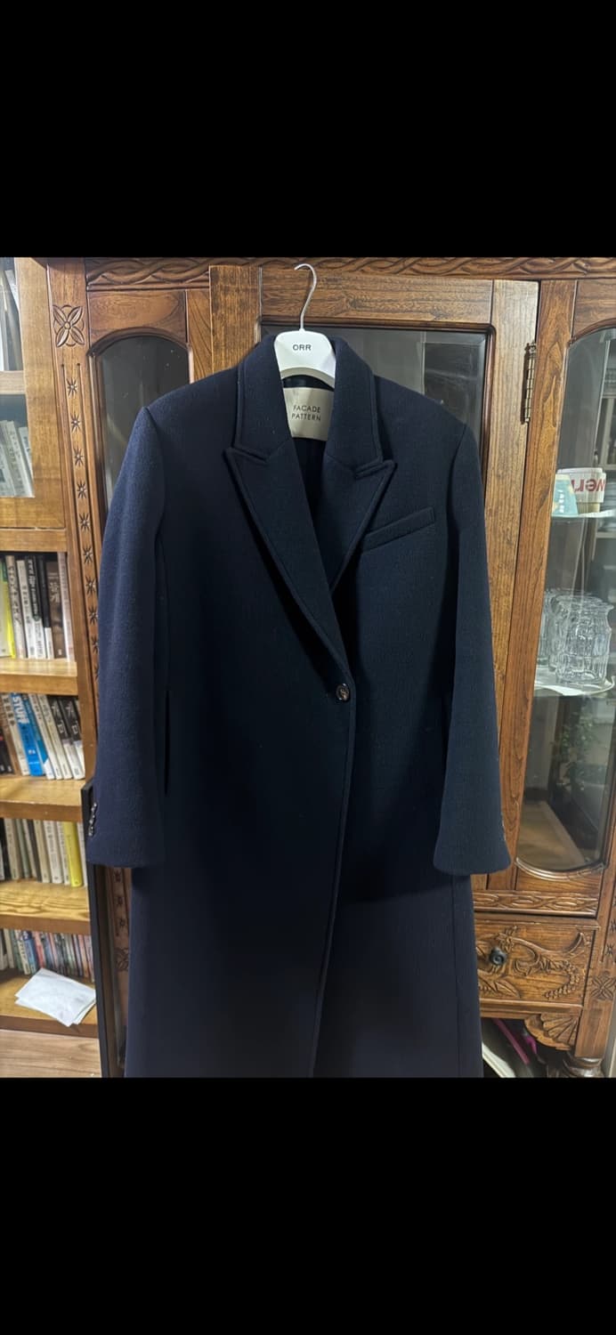 파사드패턴 캐시미어 벨티드 코트 네이비 M 상품이미지2