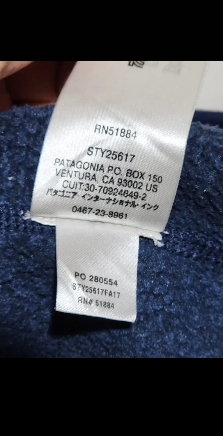 (L) 파타고니아 반집업 티셔츠 네이비 긴팔티 등산복  상품이미지6