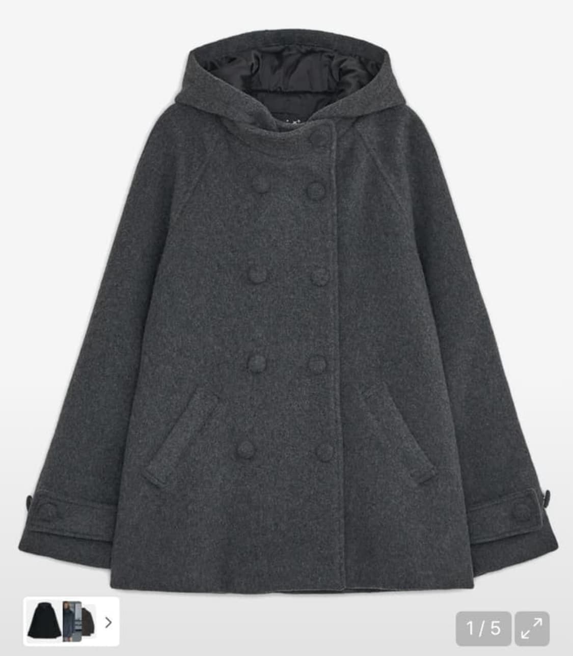 허그유어스킨 코트 차콜 상품이미지1