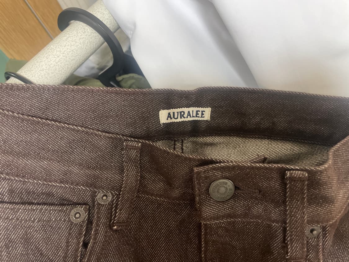 오라리 하드트위스트 데님 브라운 여성 25 상품이미지2