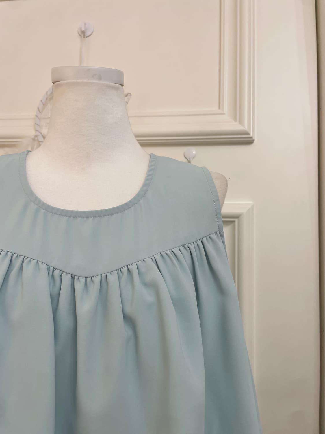 mint shirring layered blouse 상품이미지6