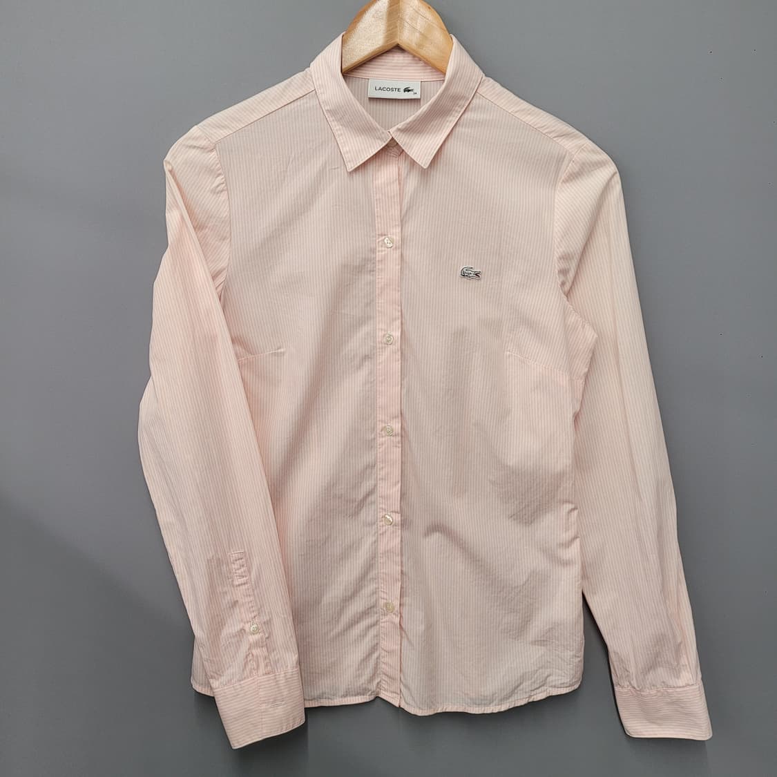 Lacoste 라코스테 옥스포트 스트라이프 셔츠 핑크 상품이미지1