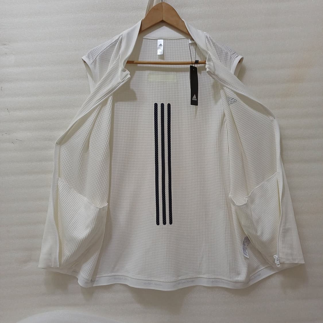 아디다스 골프 얇은 집업 조끼 남성 3XL 흰색 새것 사랑봉봉 상품이미지3
