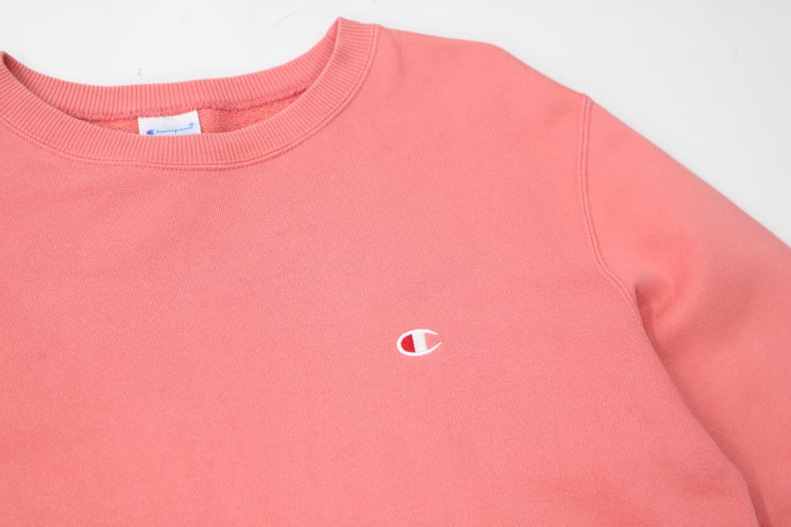 Champion 챔피온 빈티지 C로고 핑크 크루넥 맨투맨 (M) 상품이미지3