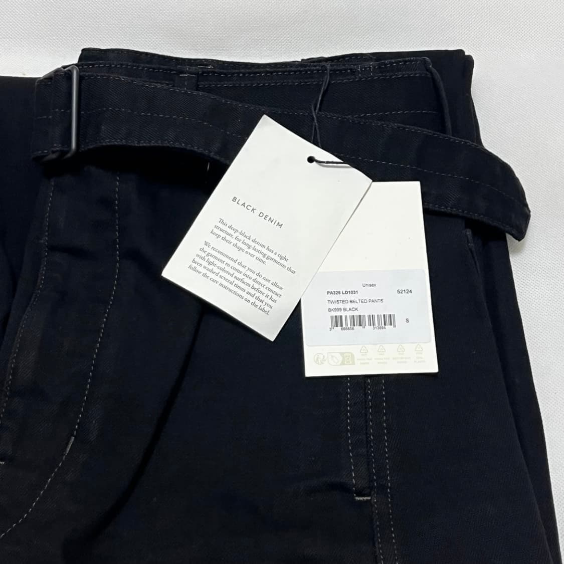 [S,M,L,XL]르메르 25ss 트위스트 벨트 팬츠/블랙 데님 상품이미지2