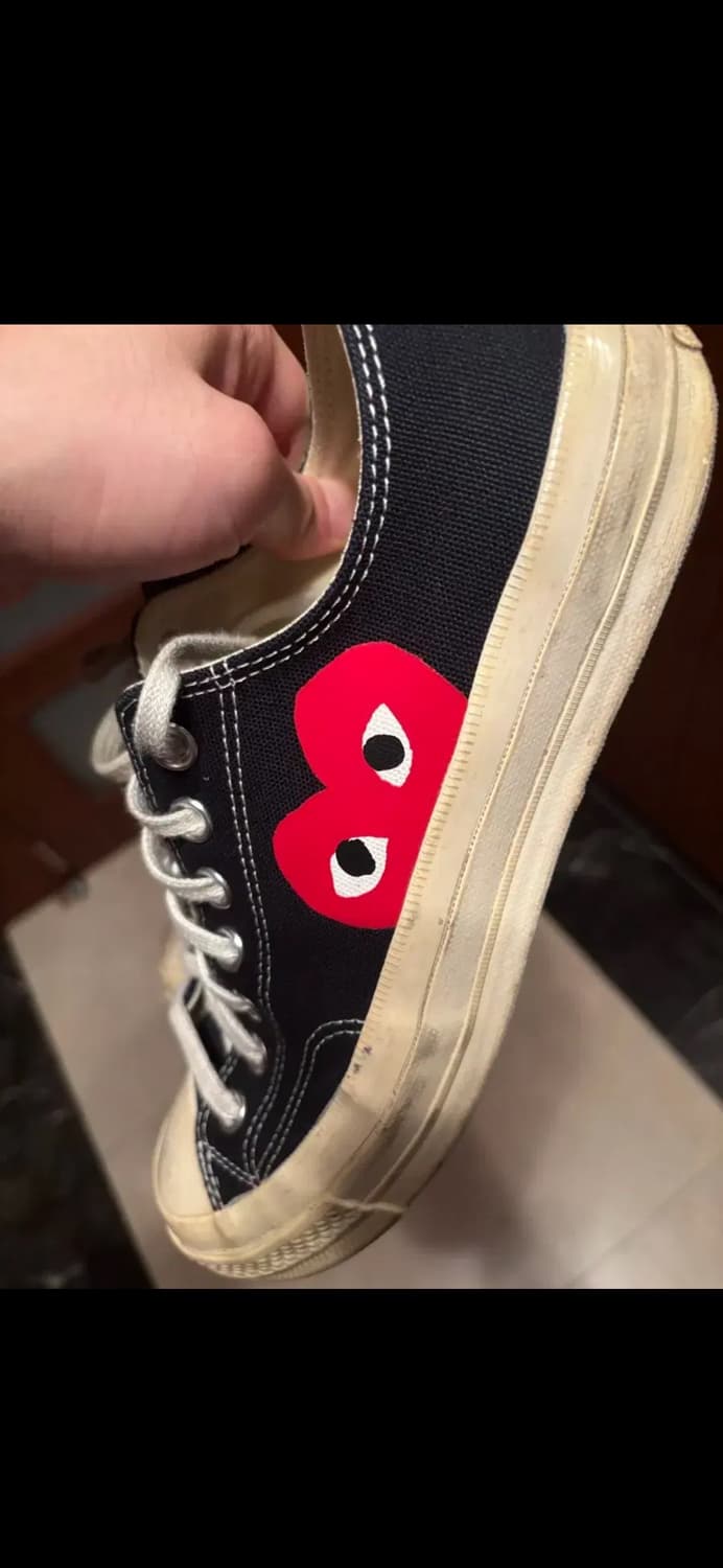 [꼼데가르송x컨버스] 척 70로우 블랙 270 상품이미지4