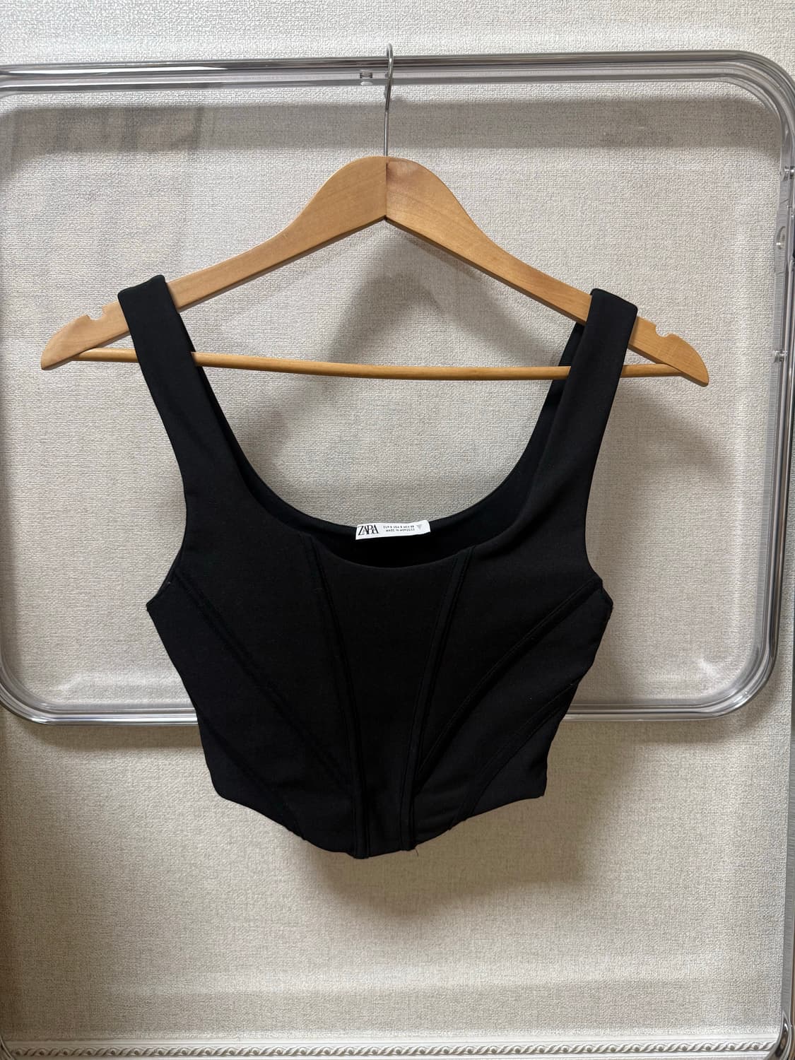 (반택포) 자라 코르셋 탑 (블랙) 상품이미지6