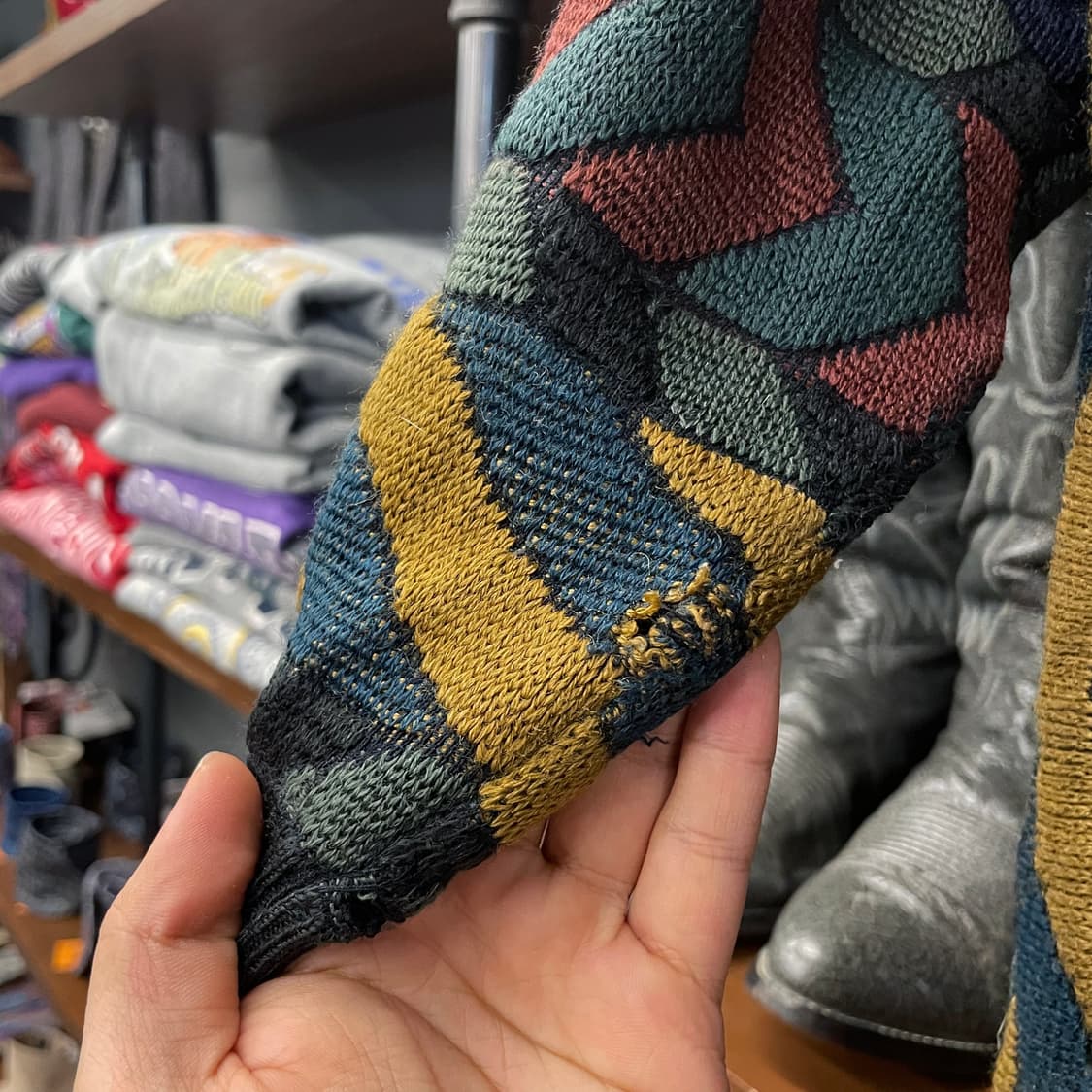 빈티지 쿠지 스타일 케이블 패턴 가디건 니트 스웨터 N207 상품이미지6