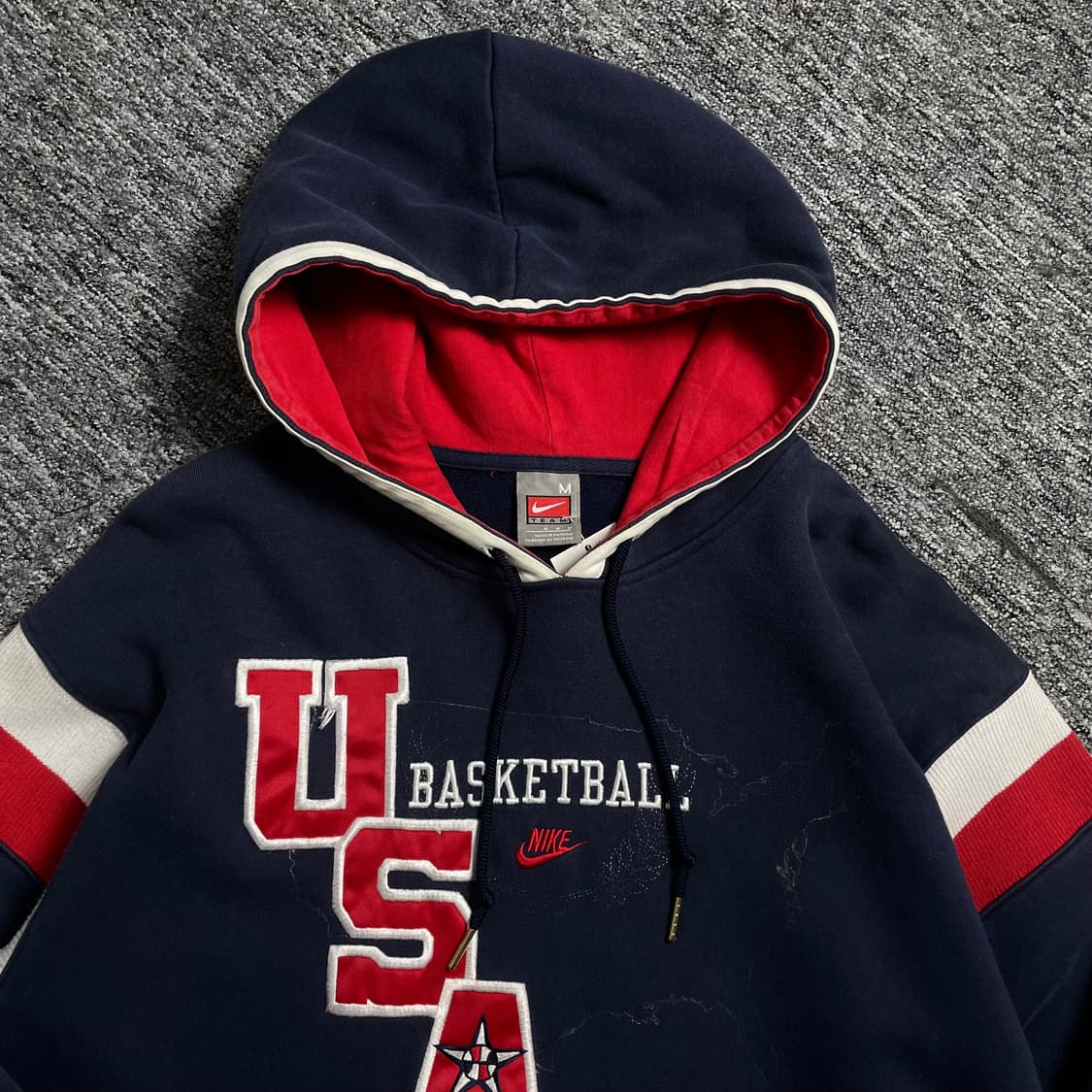 00s 나이키 USA 바스켓볼 빅로고 레트로 후드 티셔츠y 2296 상품이미지4