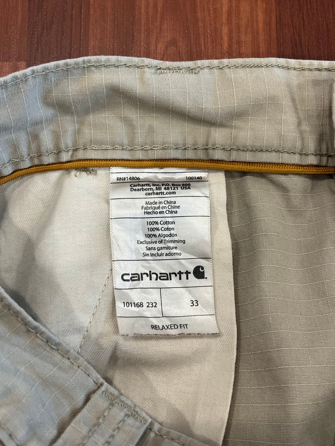 Carhartt 칼하트 립스탑 카고 하프 팬츠 (33inch) 상품이미지10