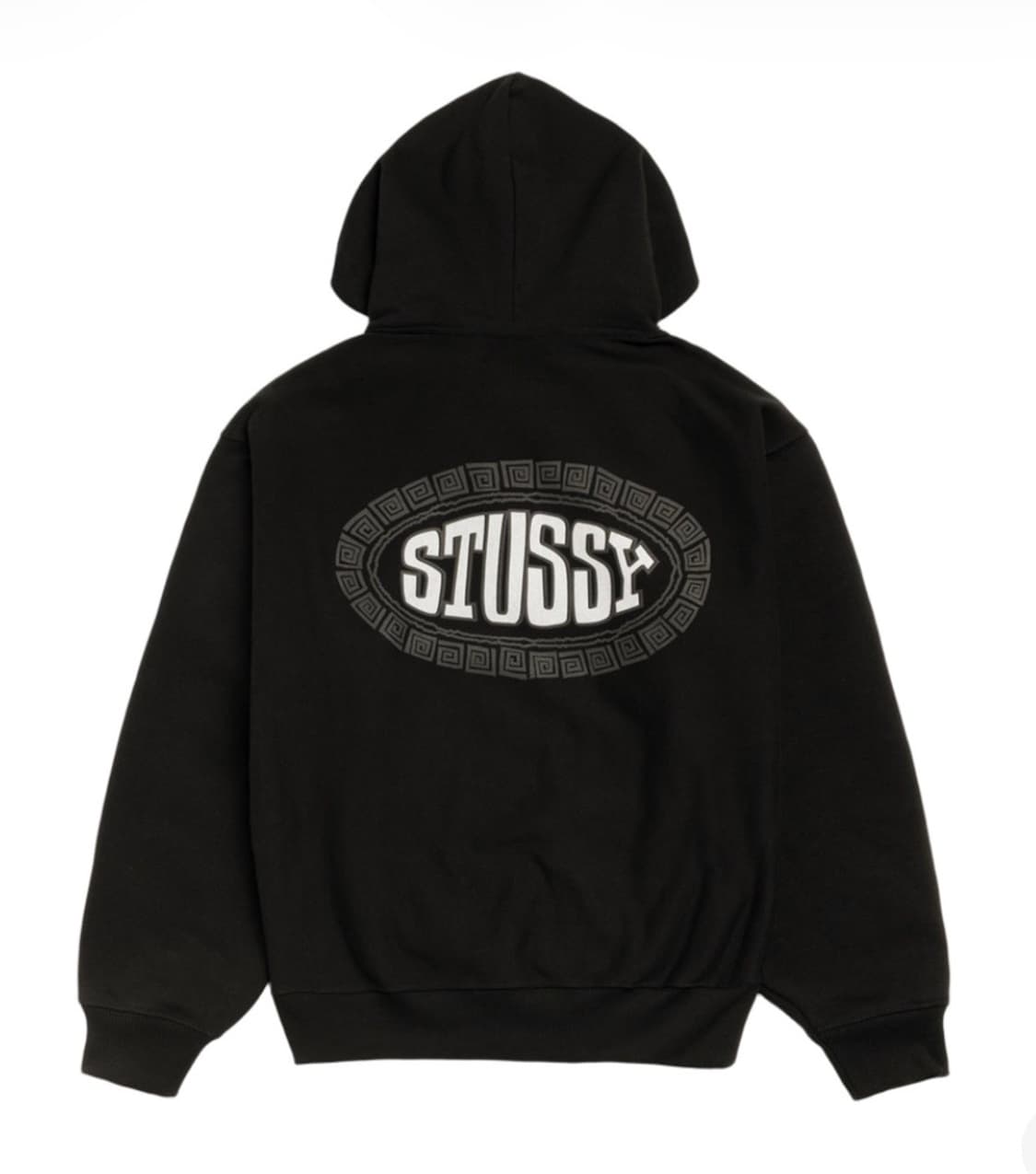 스투시 타일 오벌 후드 블랙 상품이미지1