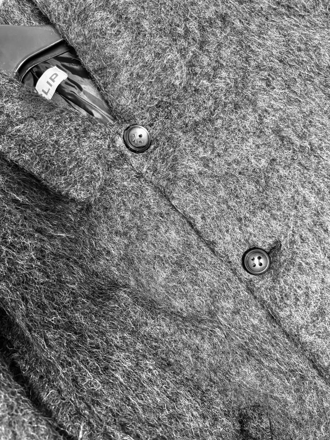 다크그레이 울 모헤어 혼방 코트 상품이미지5