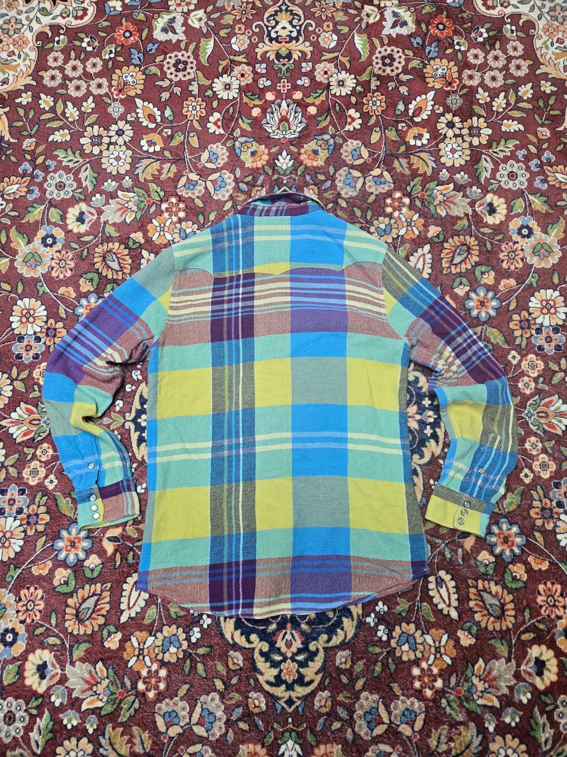 데님앤서플라이 랄프로렌 멀티컬러 웨스턴 체크 셔츠 L 상품이미지6