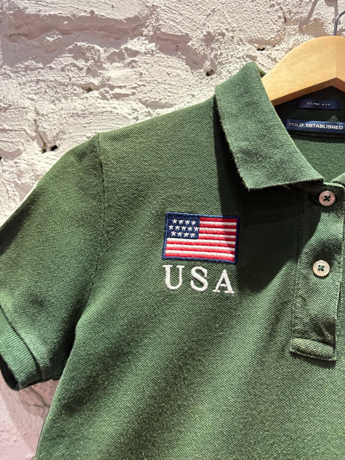 폴로 빅포니 USA 성조기 카라반팔티셔츠 상품이미지3