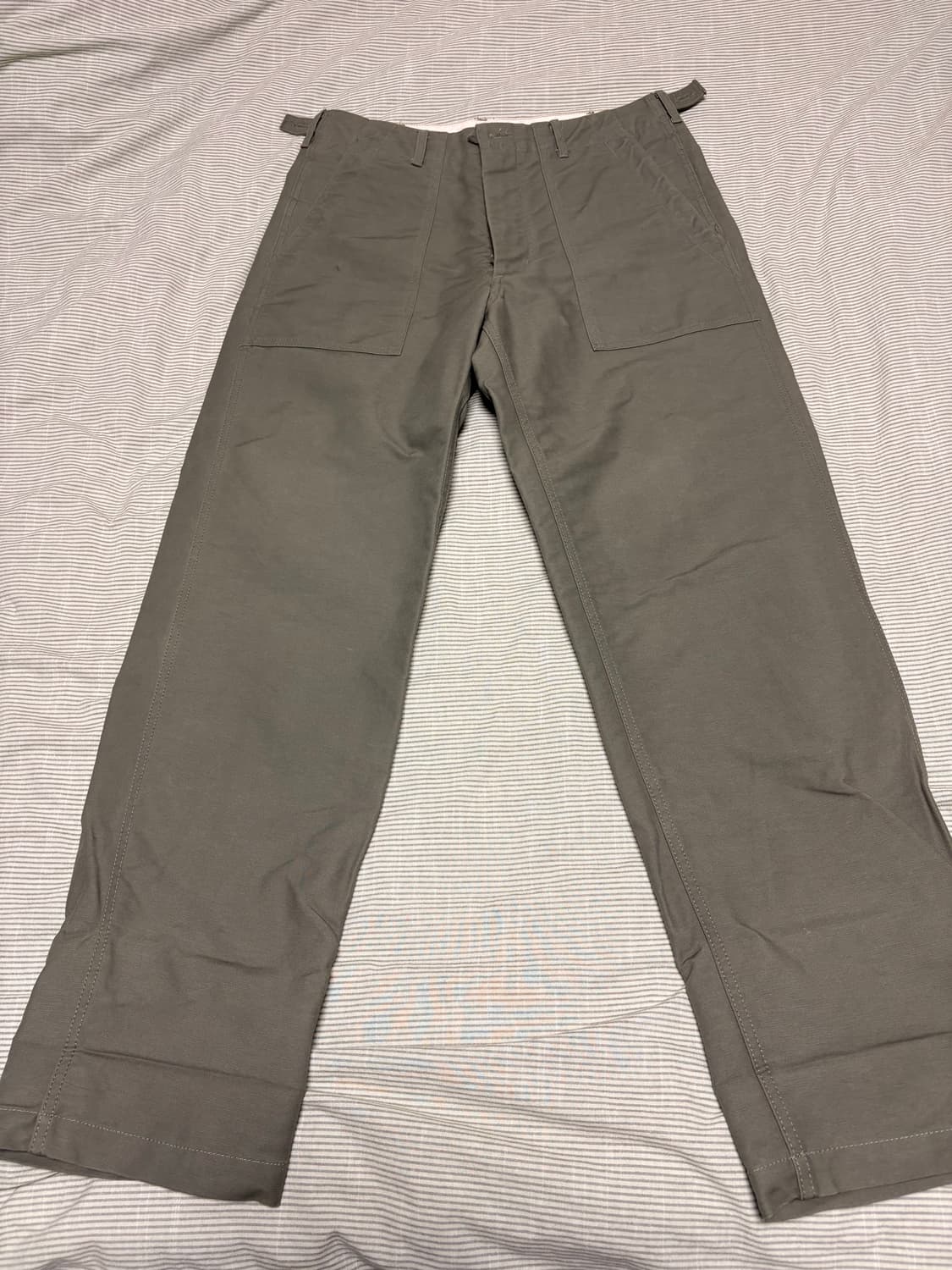 엔지니어드 가먼트 퍼티그 팬츠 올리브 코튼 립스타 상품이미지1