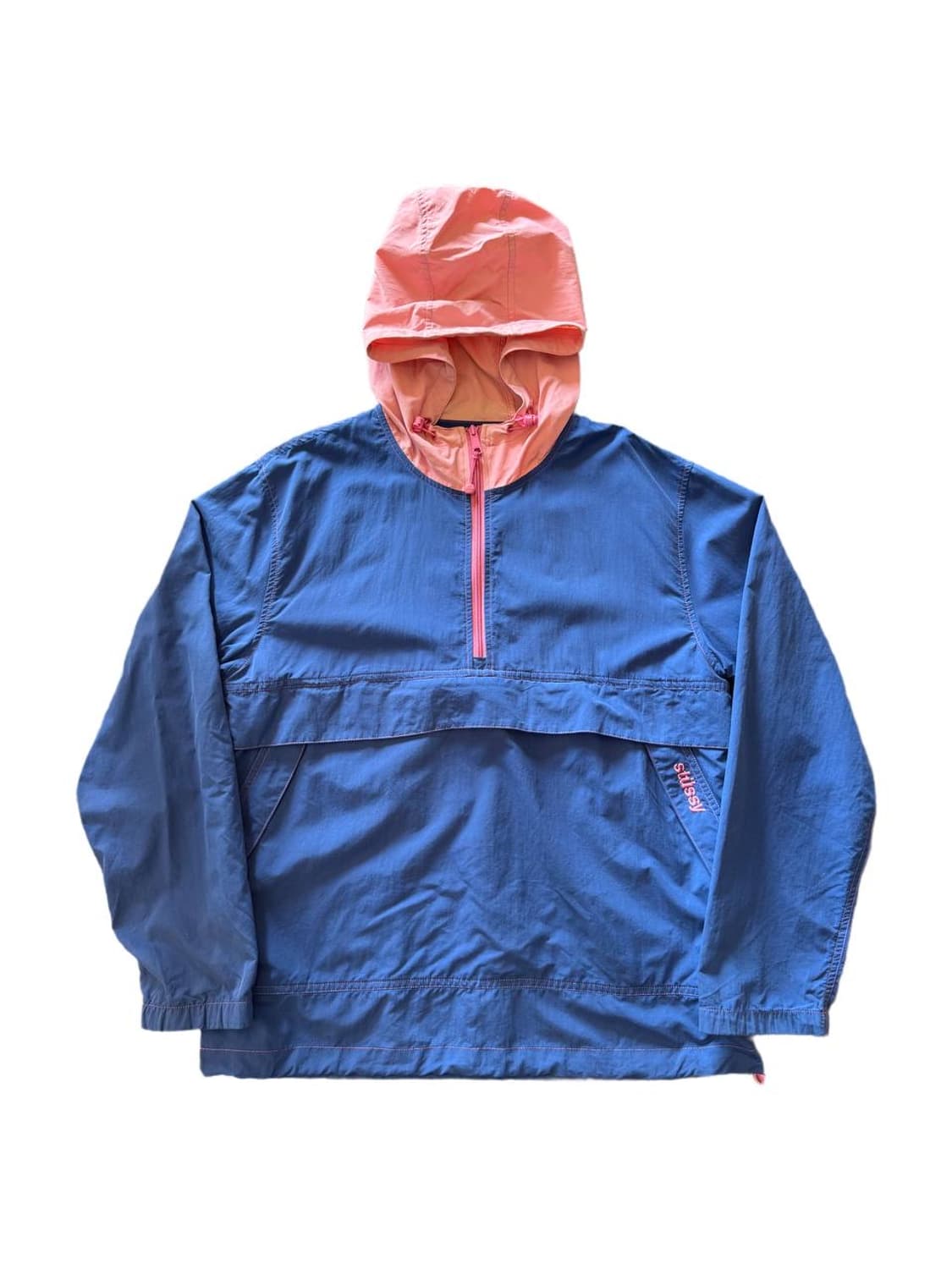 Stussy pink stitch hooded half zip 상품이미지1