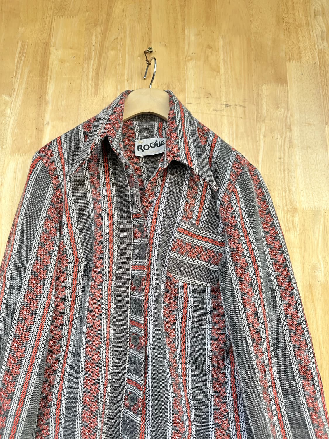 70‘s 패턴 빈티지셔츠 상품이미지2