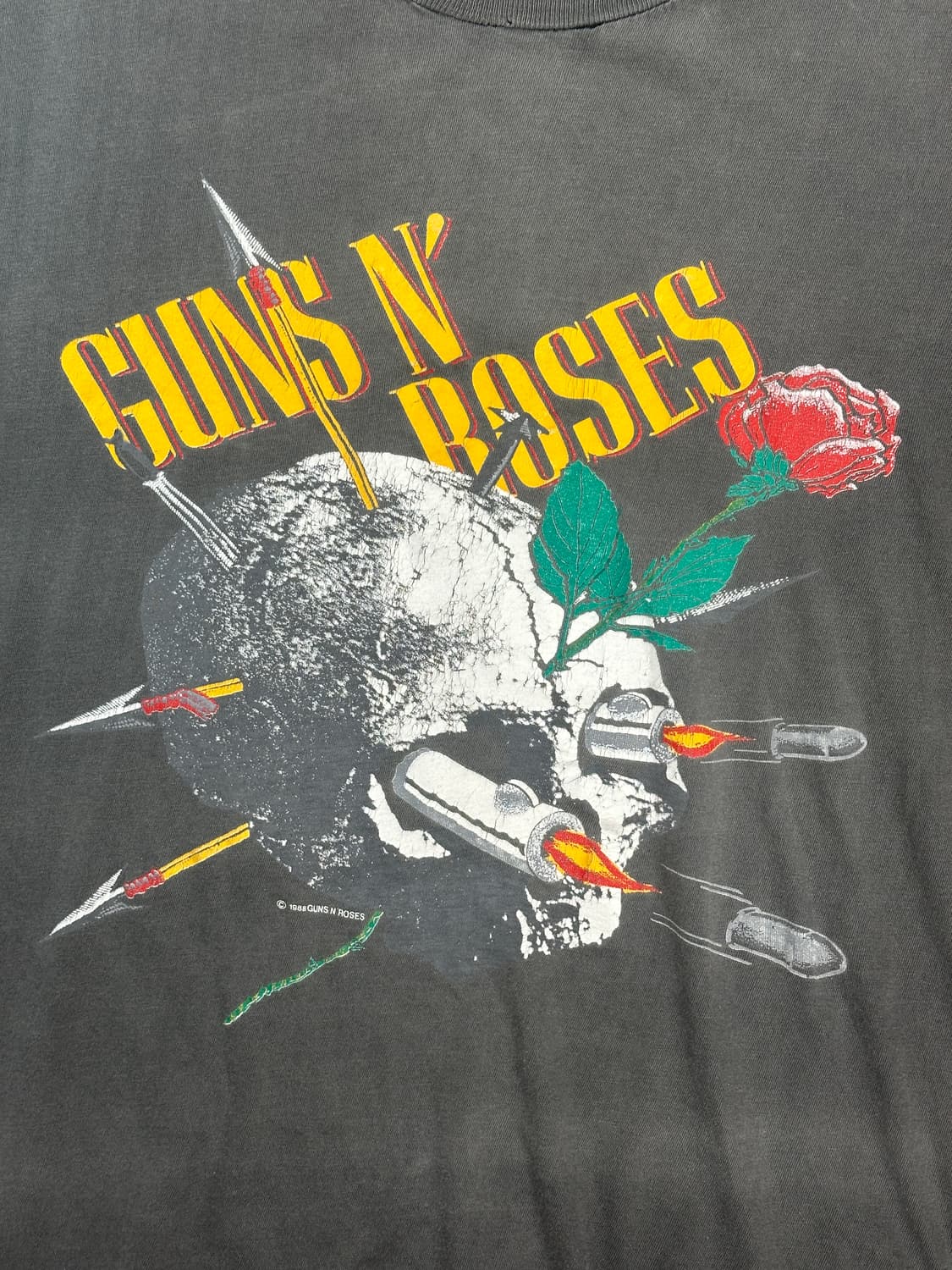 1988' Guns N' Roses 투어 티셔츠 L 상품이미지3