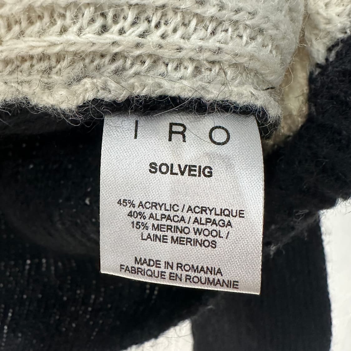IRO 이로 알파카메리노울 니트 여성XS 상품이미지4
