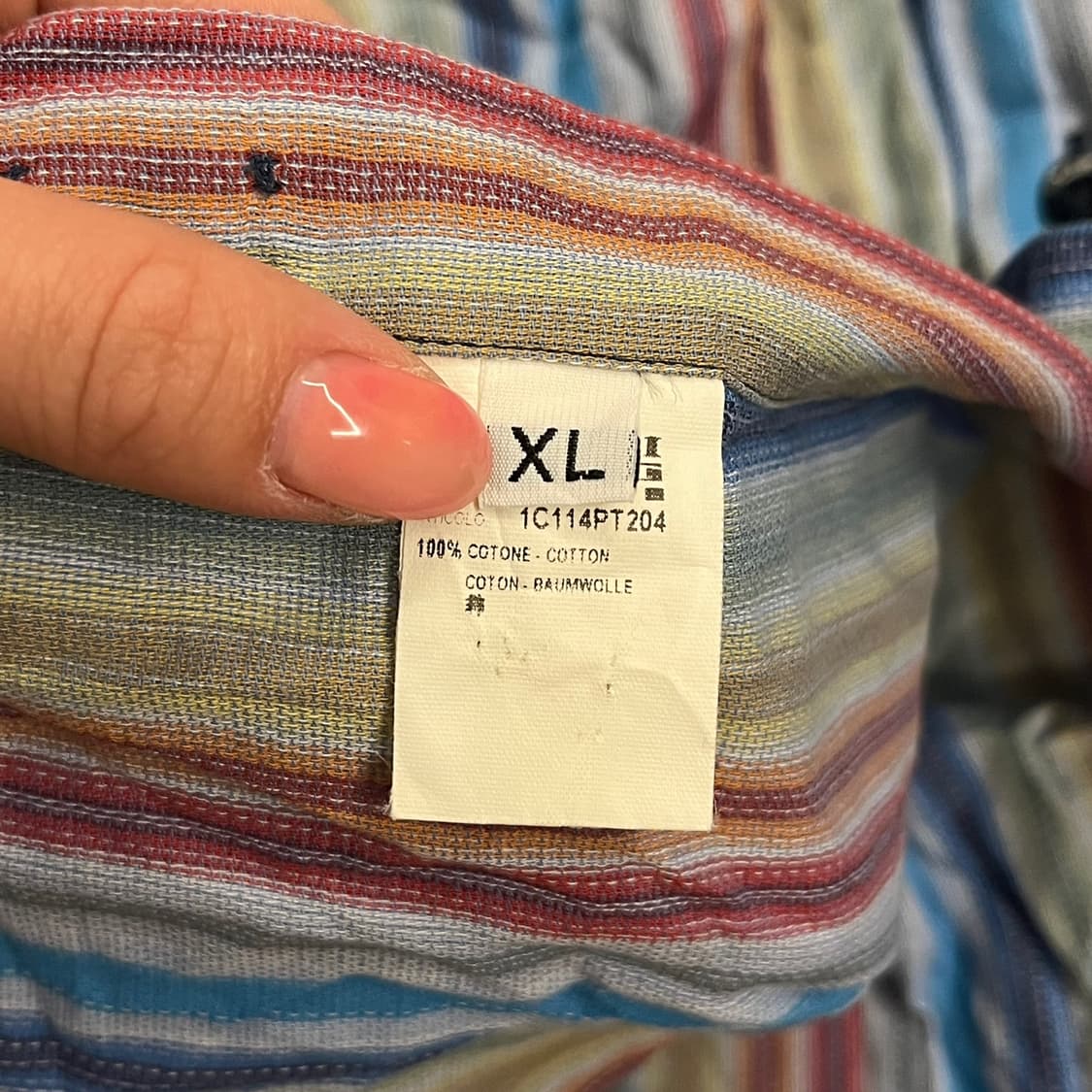 [정품/XL] 미쏘니 빈티지 스트라이프 긴팔 셔츠 b10 상품이미지6