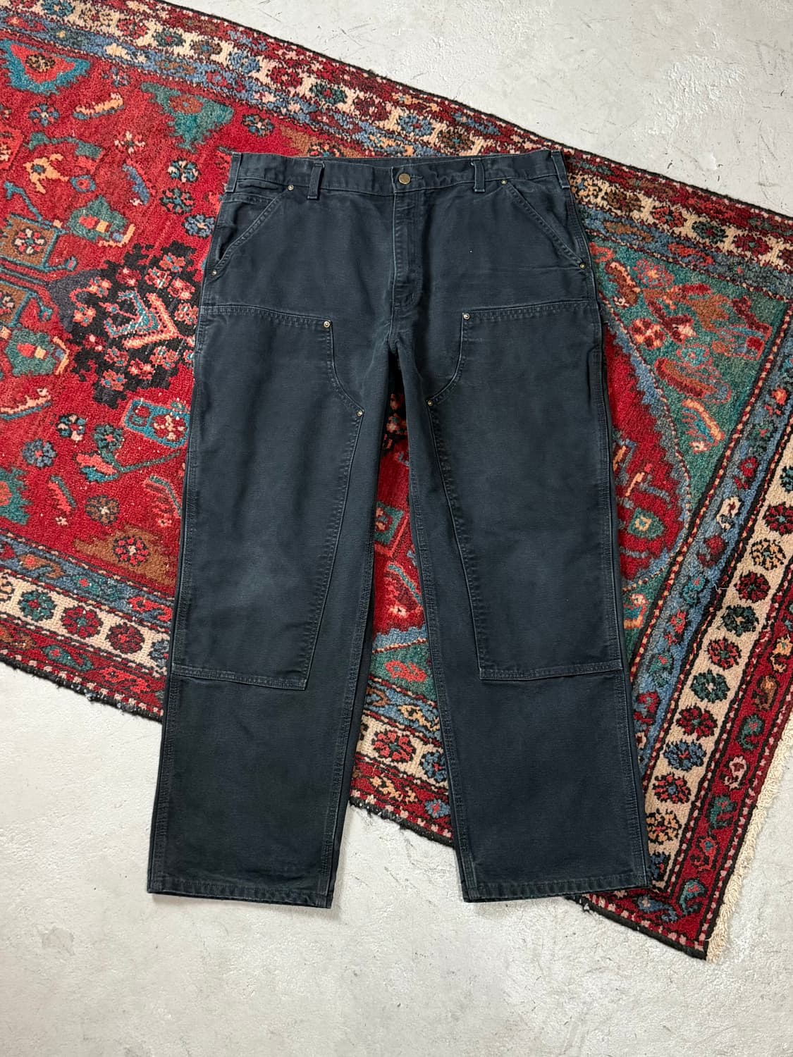 OG 칼하트 B136 더블니 팬츠 칼하트 썩블니 블랙 상품이미지2