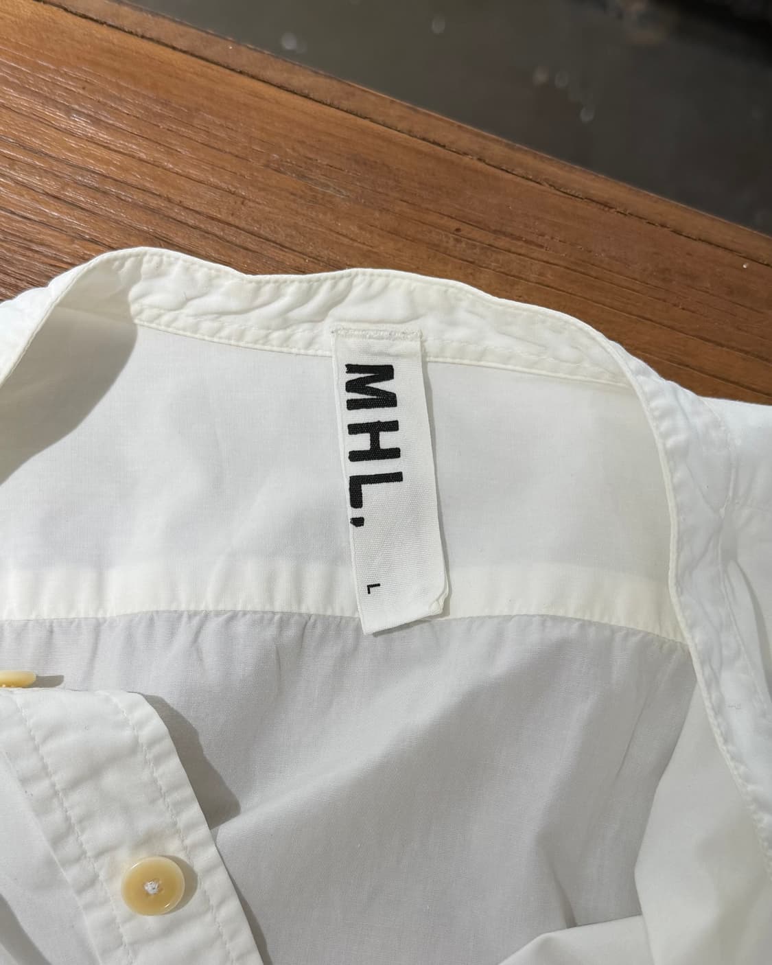 mhl 마가렛 호웰 화이트 헨리넥 셔츠 상품이미지7