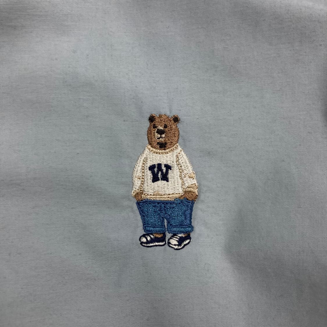 후아유 스카이 컬러 스몰 로고 바람막이 상품이미지2