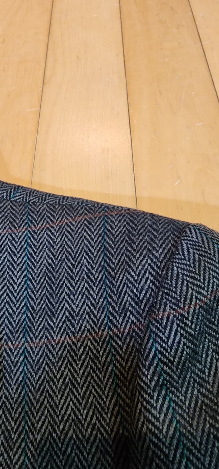 그레이 헤링본 모직자켓 M 상품이미지6